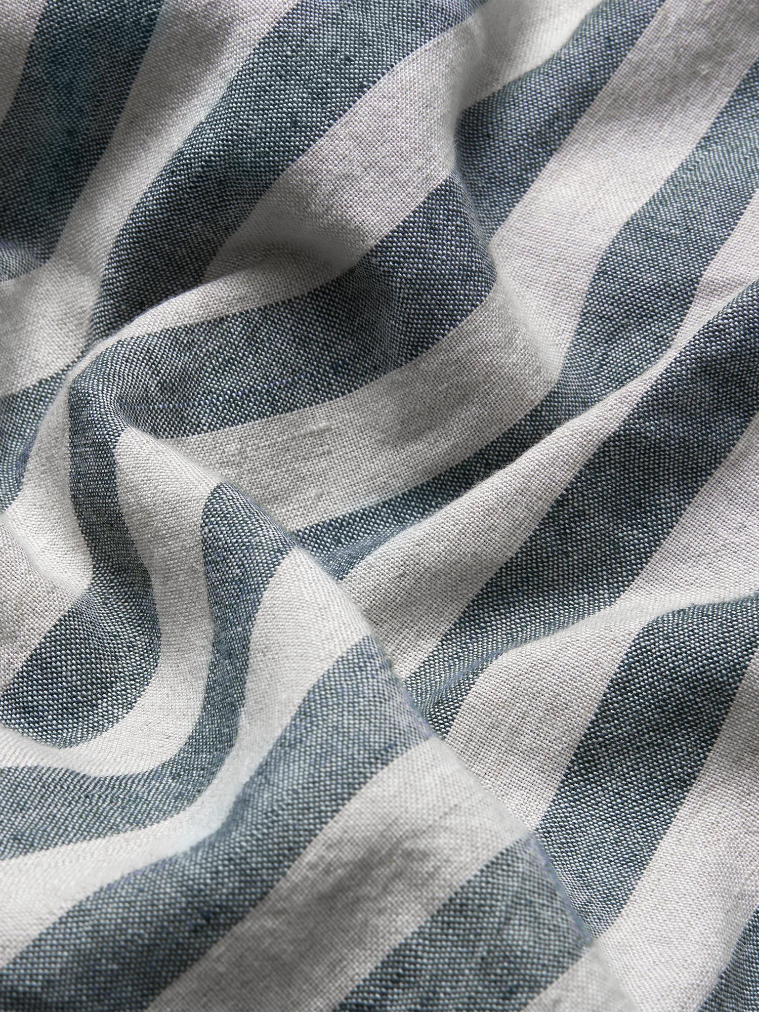 Atlantic Pembroke Stripe Linen Blend Pillowcase (Pair) - Image 3