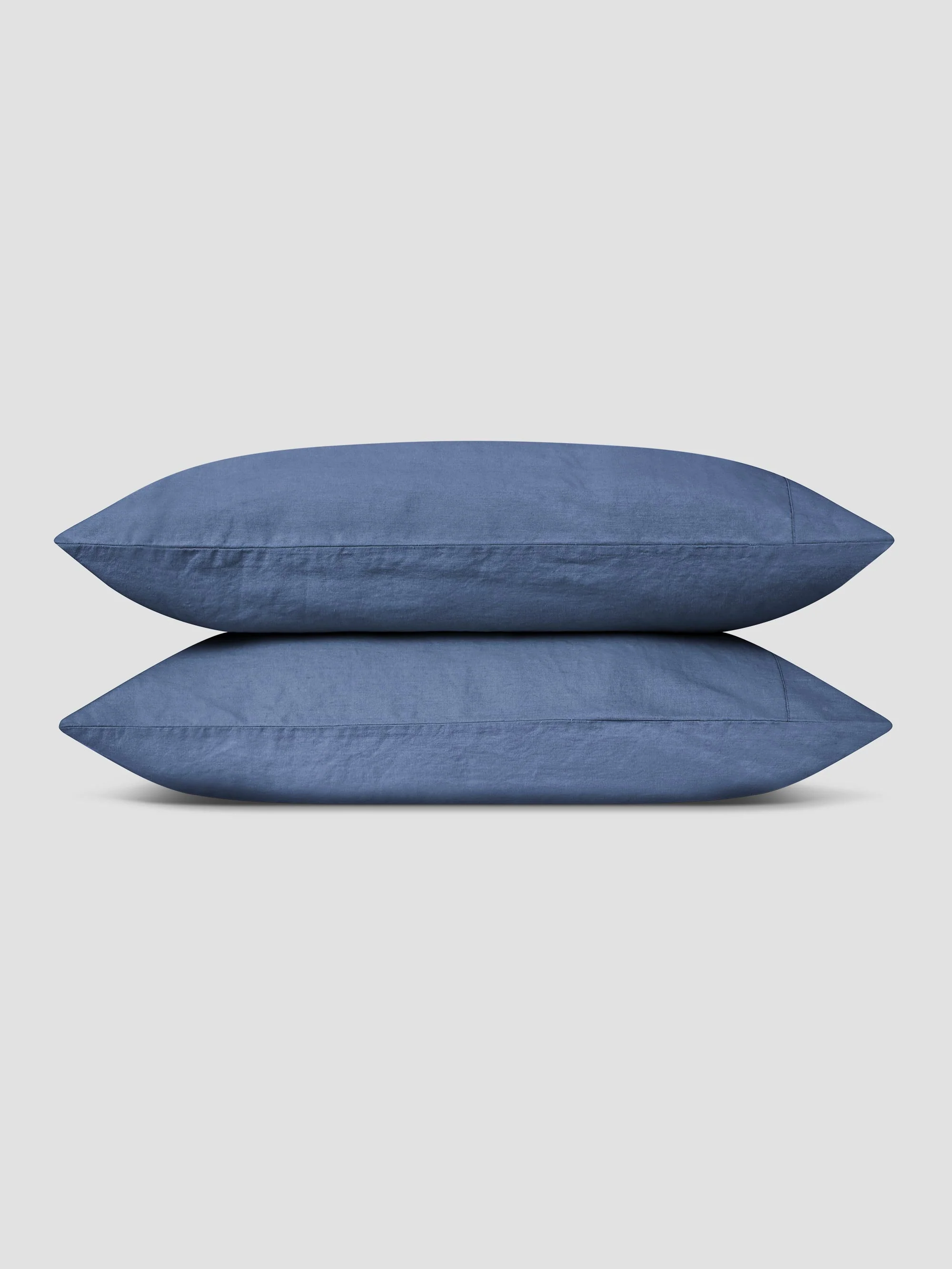Blueberry Linen Blend Square Pillowcases (Pair) - Image 2
