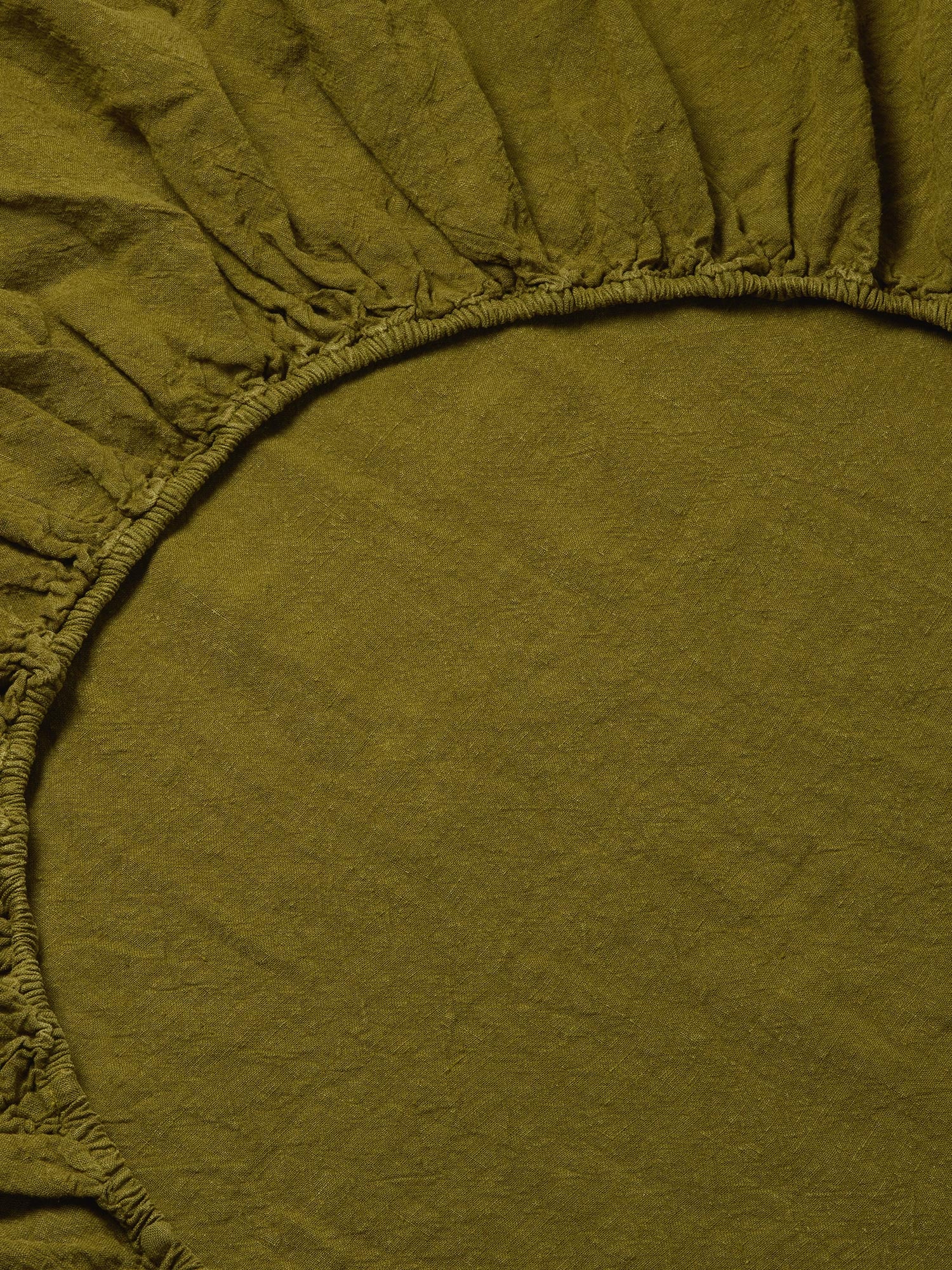 Botanical Green Linen Blend Fitted Sheet - Image 2