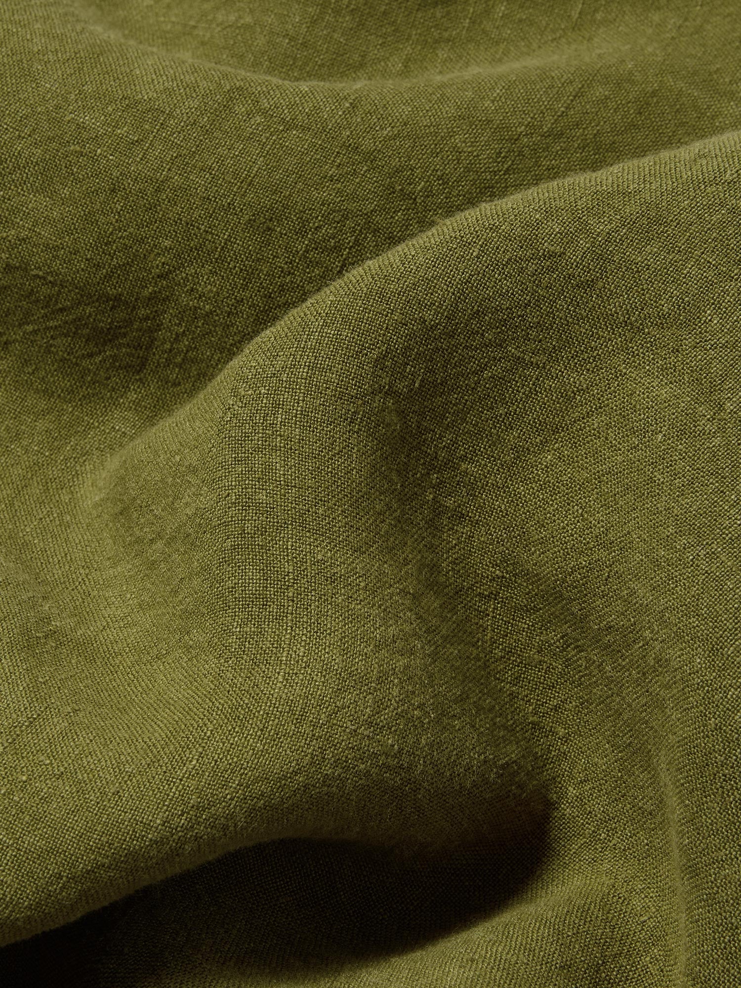 Botanical Green Linen Blend Fitted Sheet - Image 3
