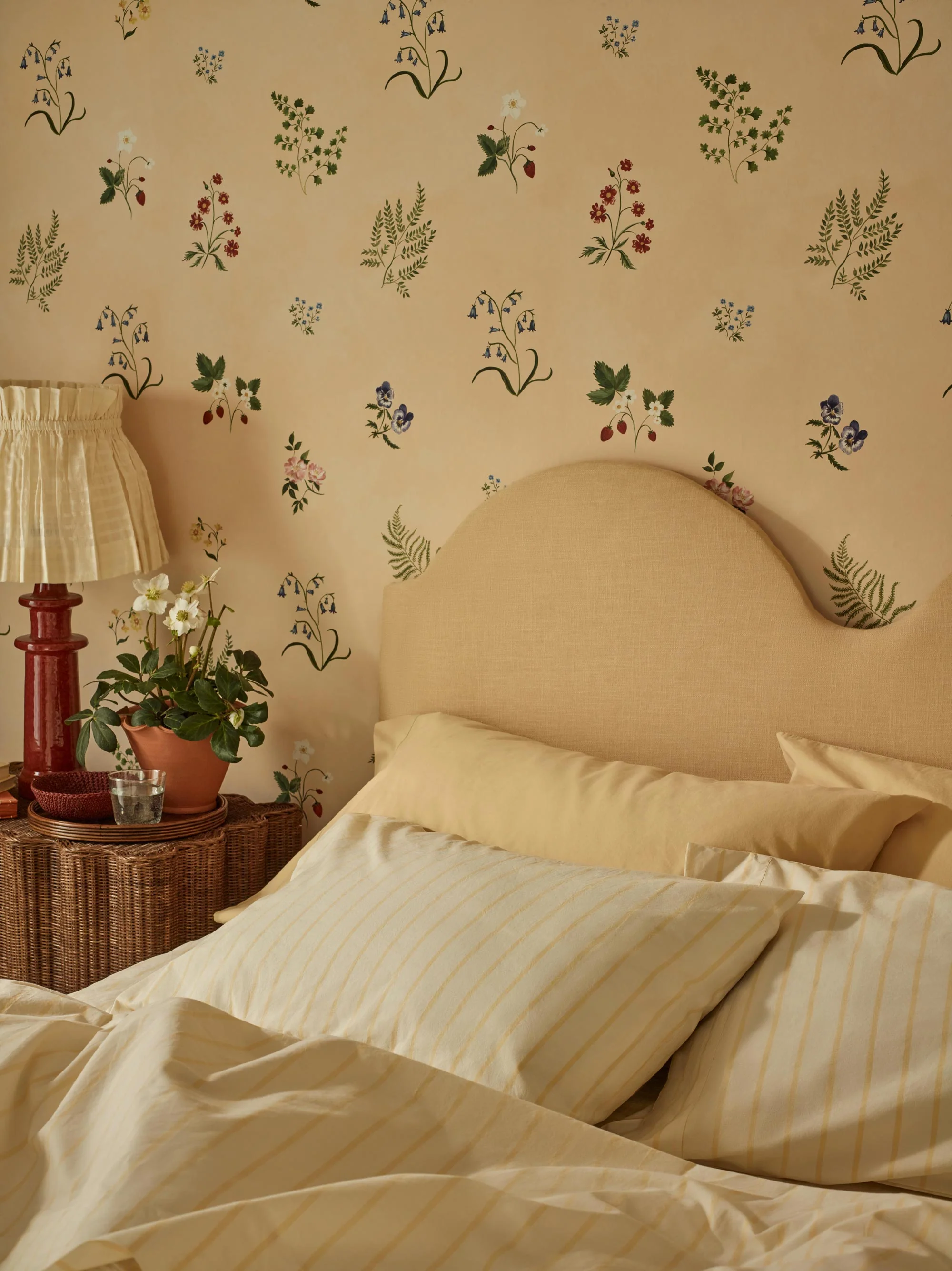 Butter Yellow Slumber Stripe Cotton Pillowcase (Pair) - Image 2