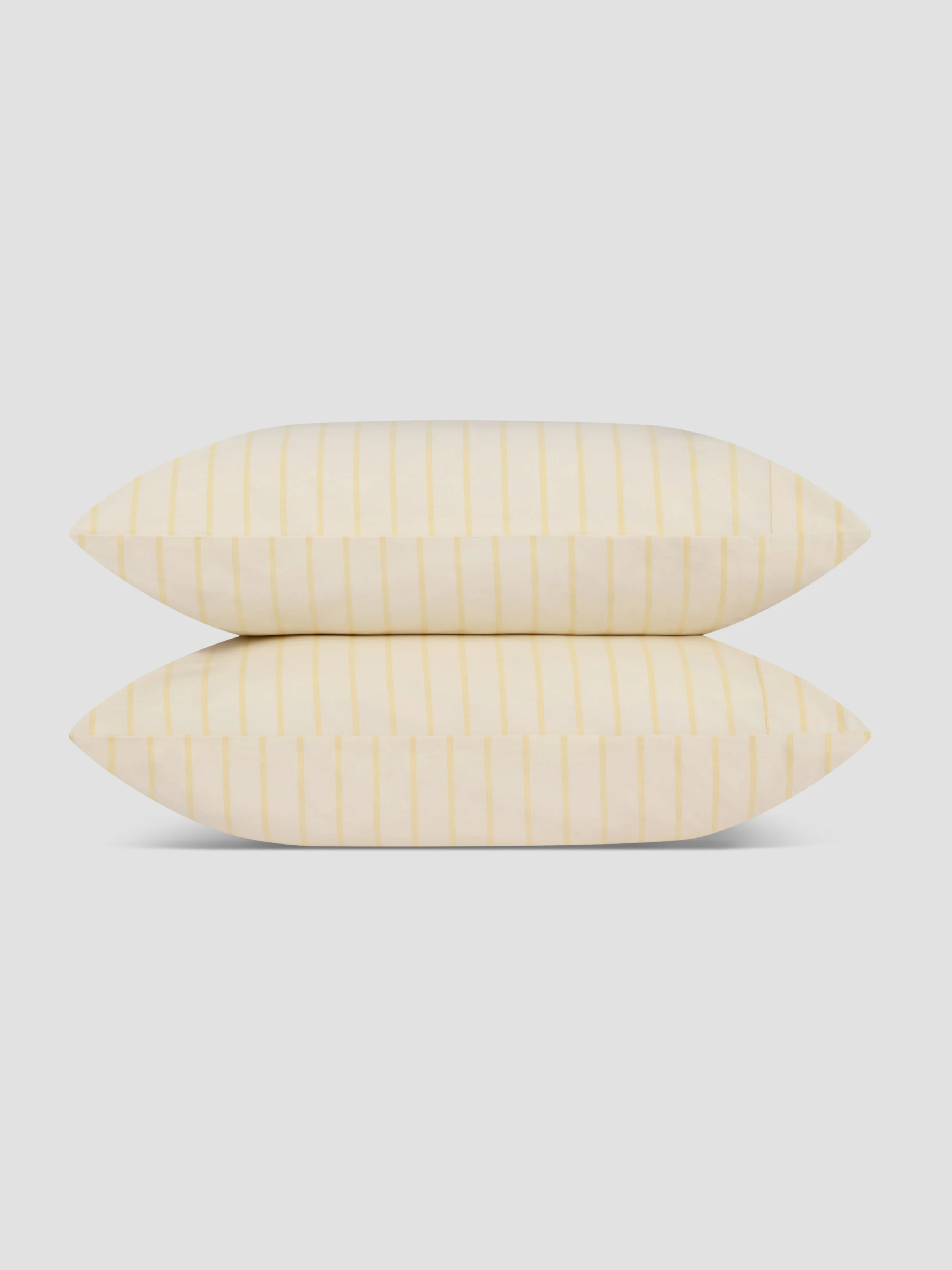 Butter Yellow Slumber Stripe Cotton Pillowcase (Pair) - Image 3