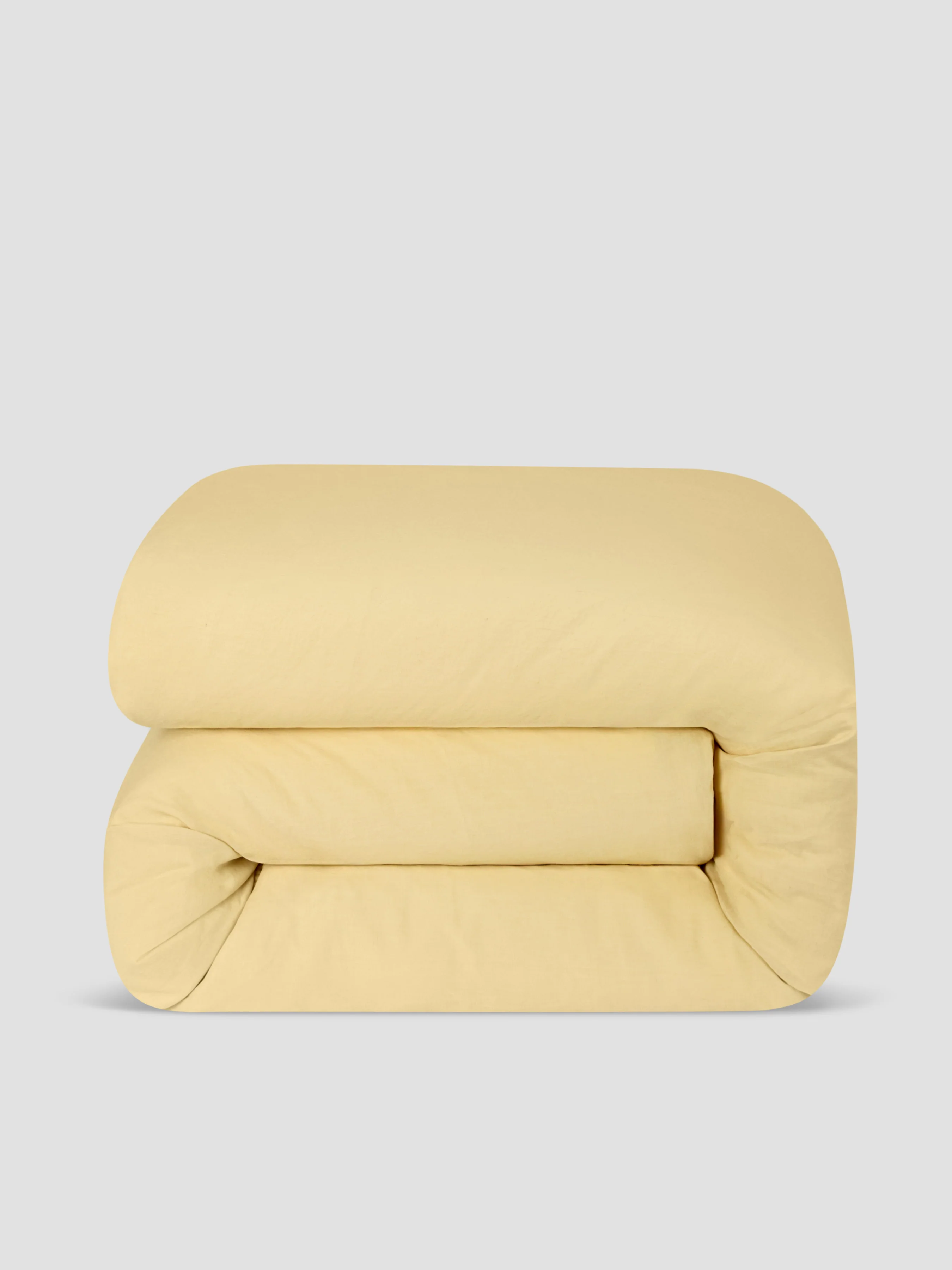 Butter Yellow Linen Blend Duvet Cover - Image 2