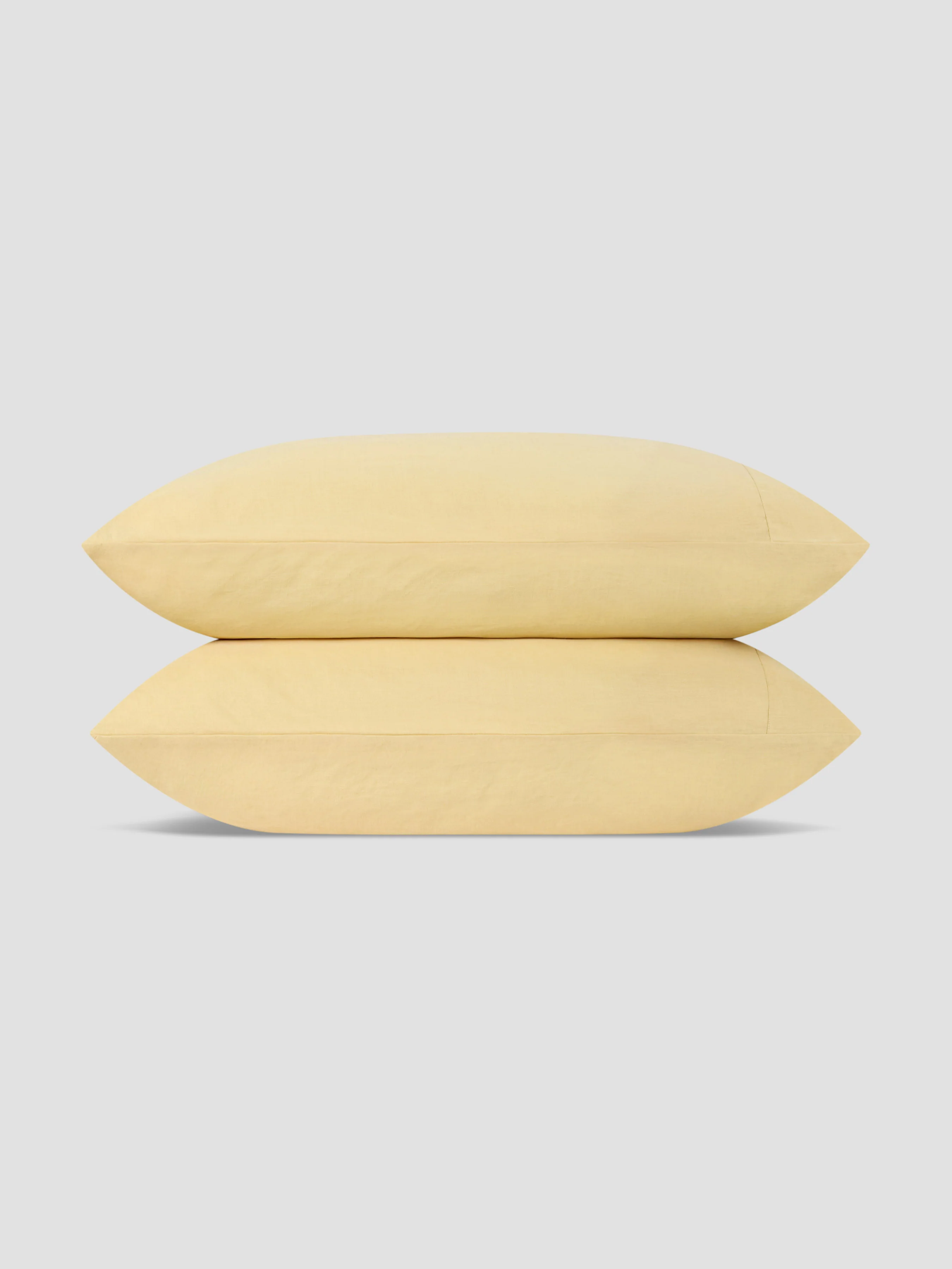 Butter Yellow Linen Blend Pillowcases (Pair) - Image 2