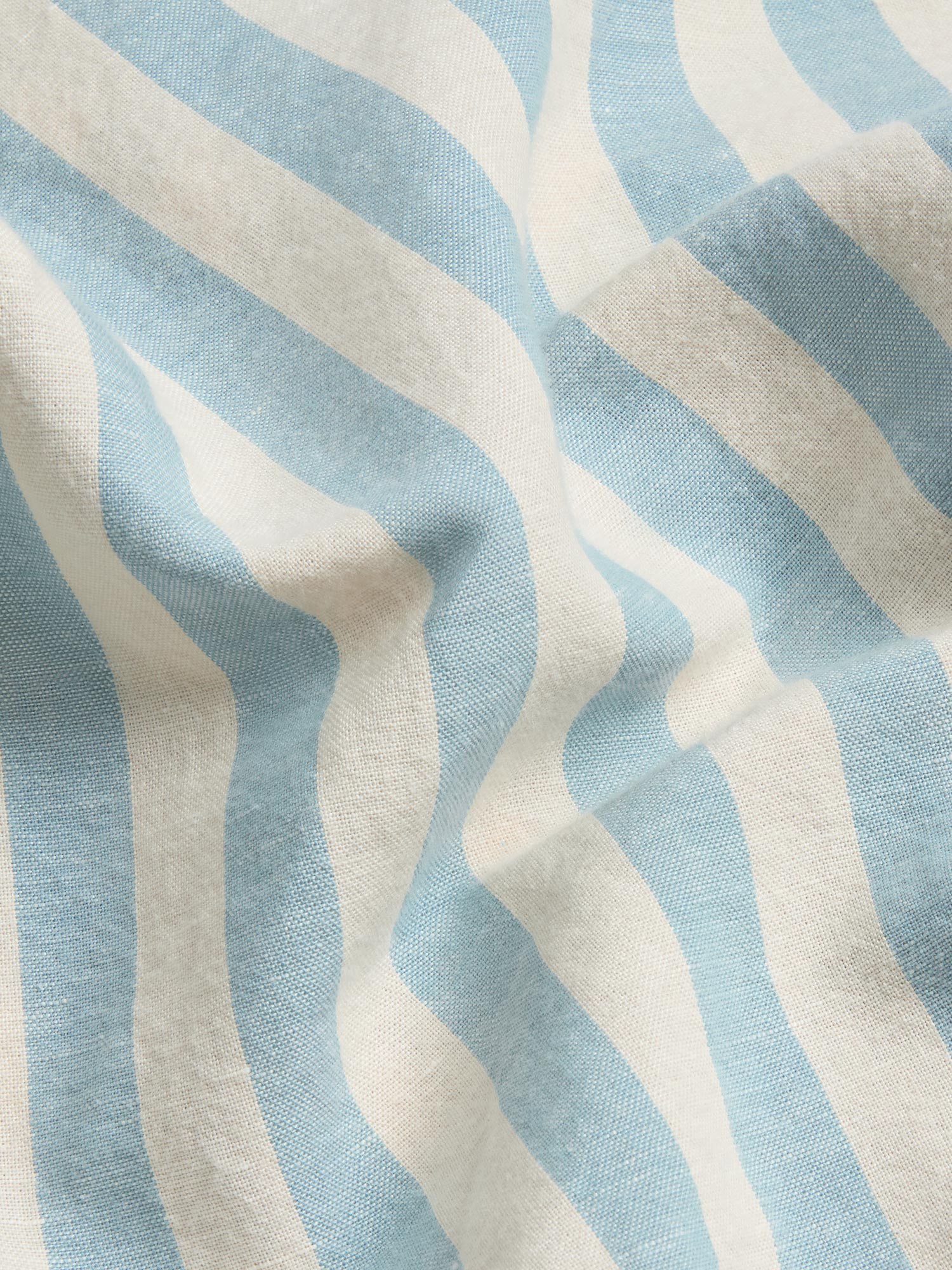 Coastal Blue Pembroke Stripe 100% Linen Square Pillowcases (Pair) - Image 3
