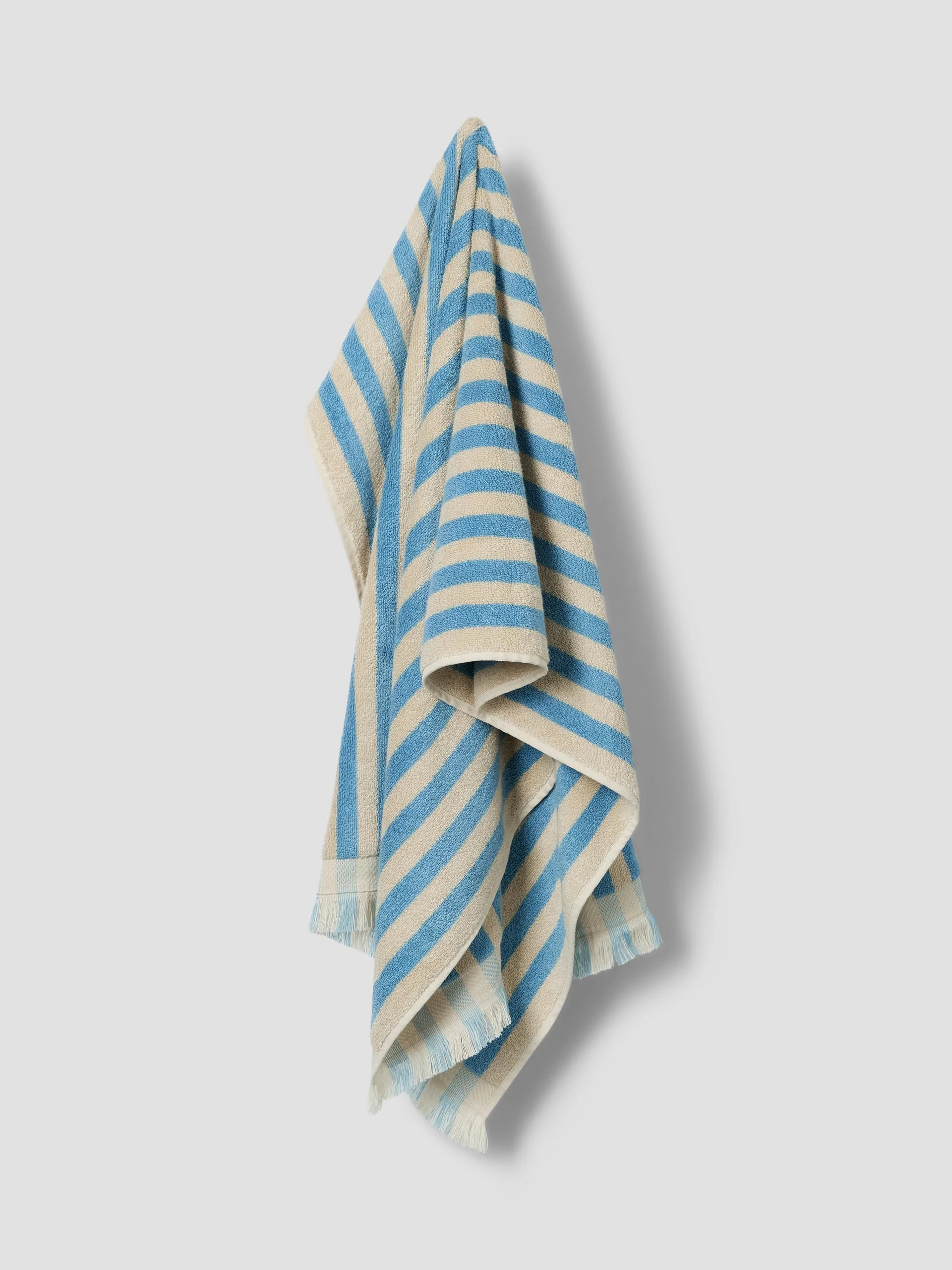 Coastal Blue Pembroke Stripe Cotton Towels - Image 3