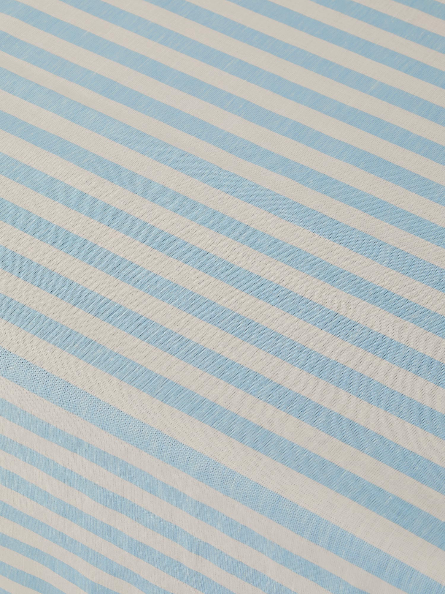 Coastal Blue Pembroke Stripe Linen Blend Tablecloth - Image 3