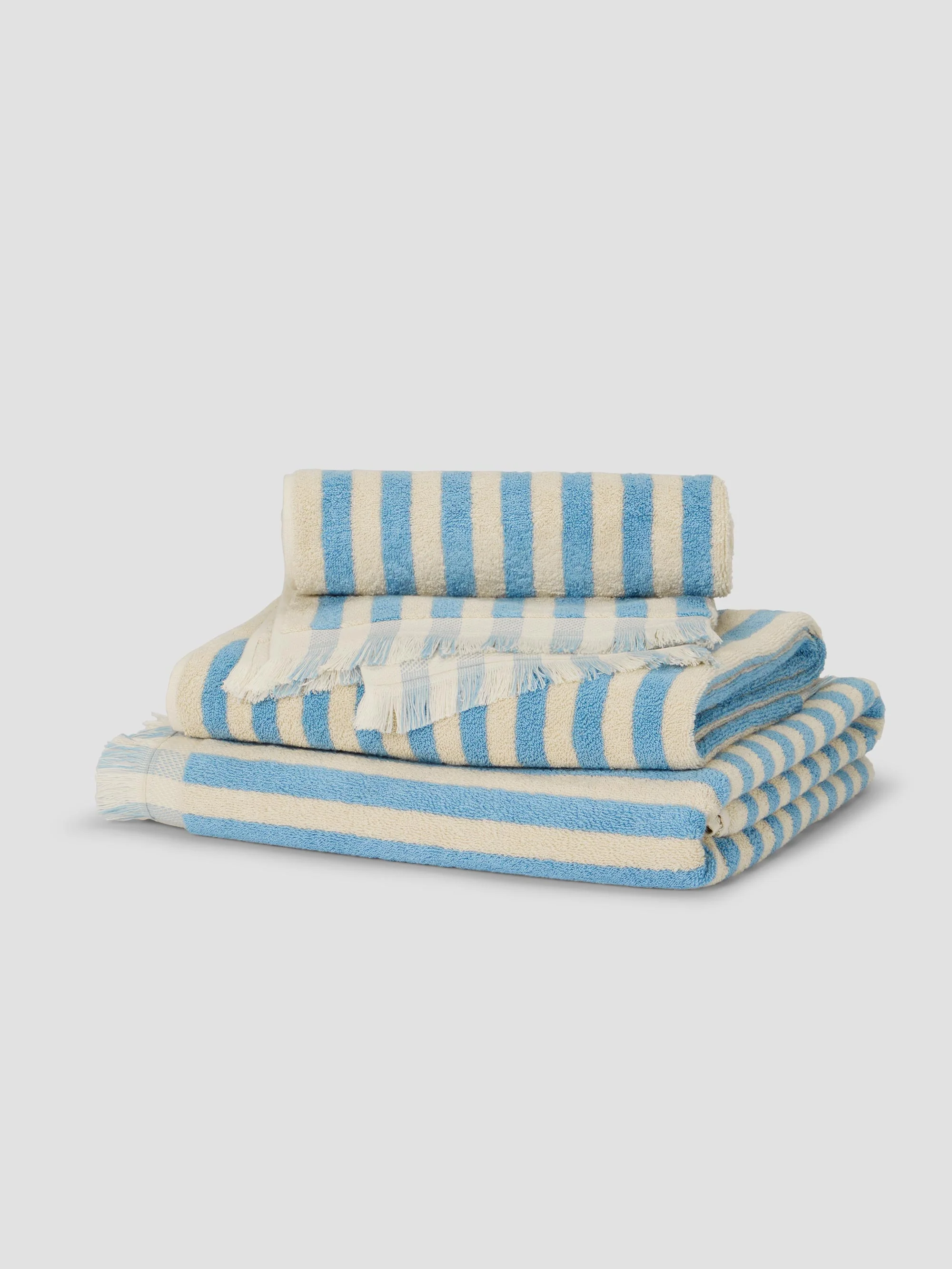 Coastal Blue Pembroke Stripe Towel Small Bundle - Image 2