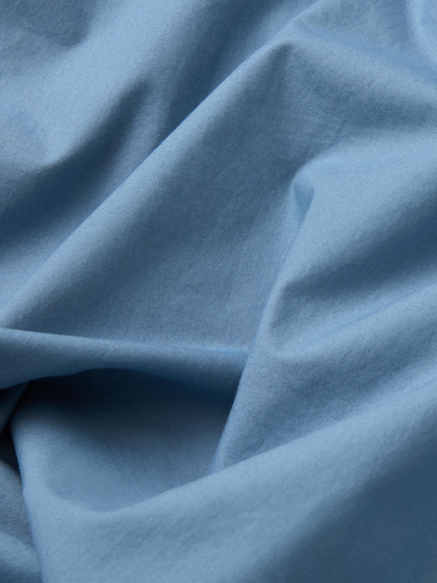 Cove Blue Washed Percale Cotton Fitted Sheet - Image 3