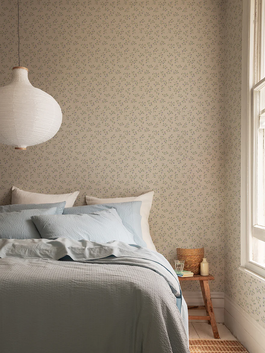 Cream Spring Sprig Wallpaper - Image 2