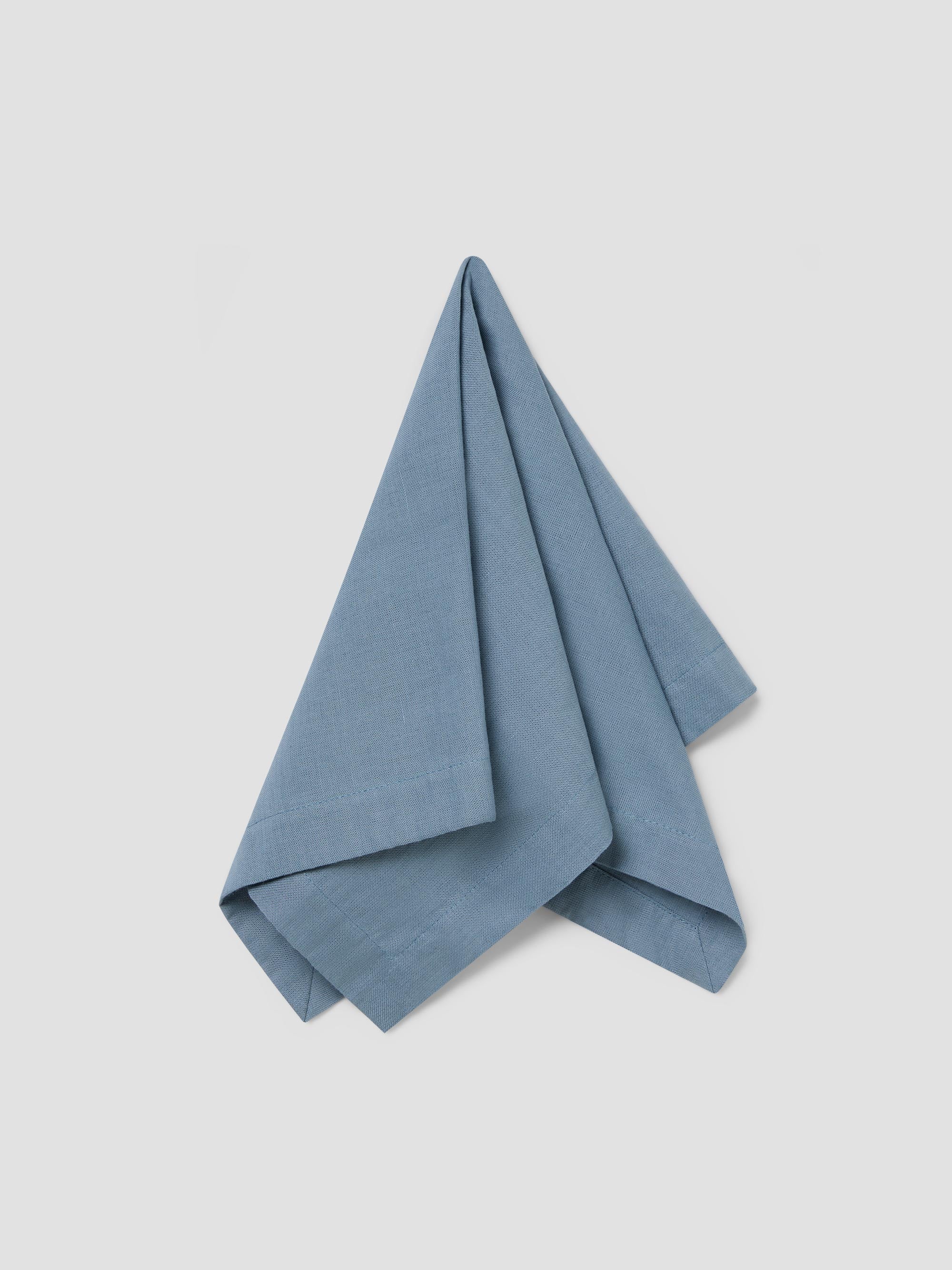 Dusk Blue Linen Blend Napkins Set of 4 - Image 2