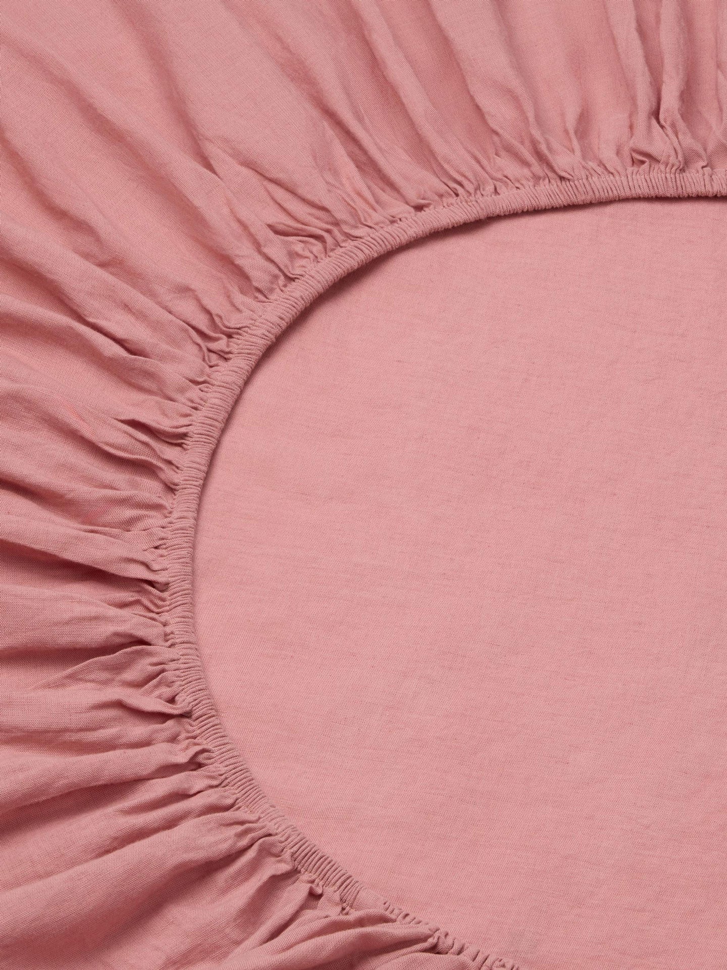 Dusty Pink Linen Blend Fitted Sheet - Image 2