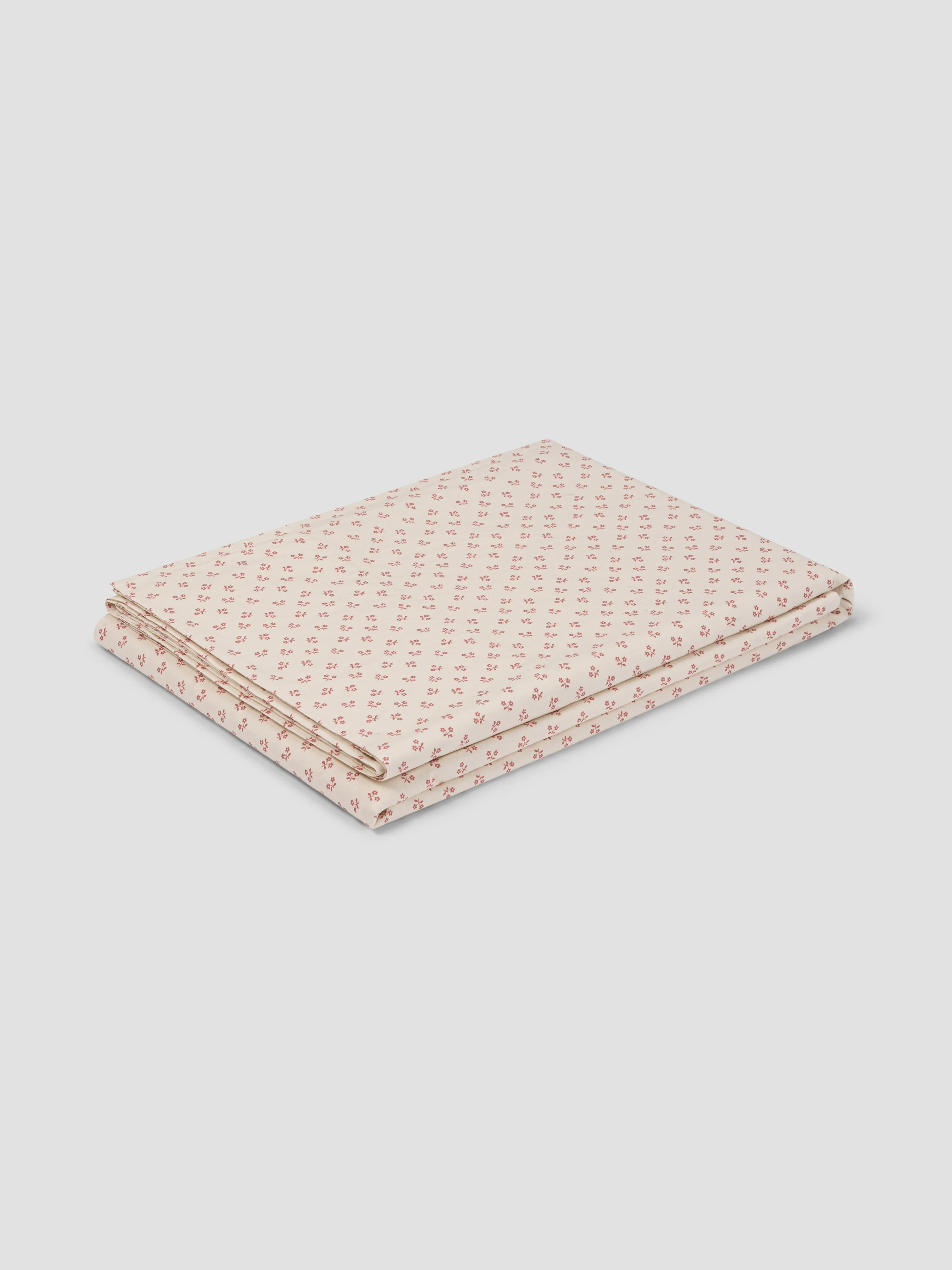 Dusty Pink Martha Floral Cotton Flat Sheet - Image 2