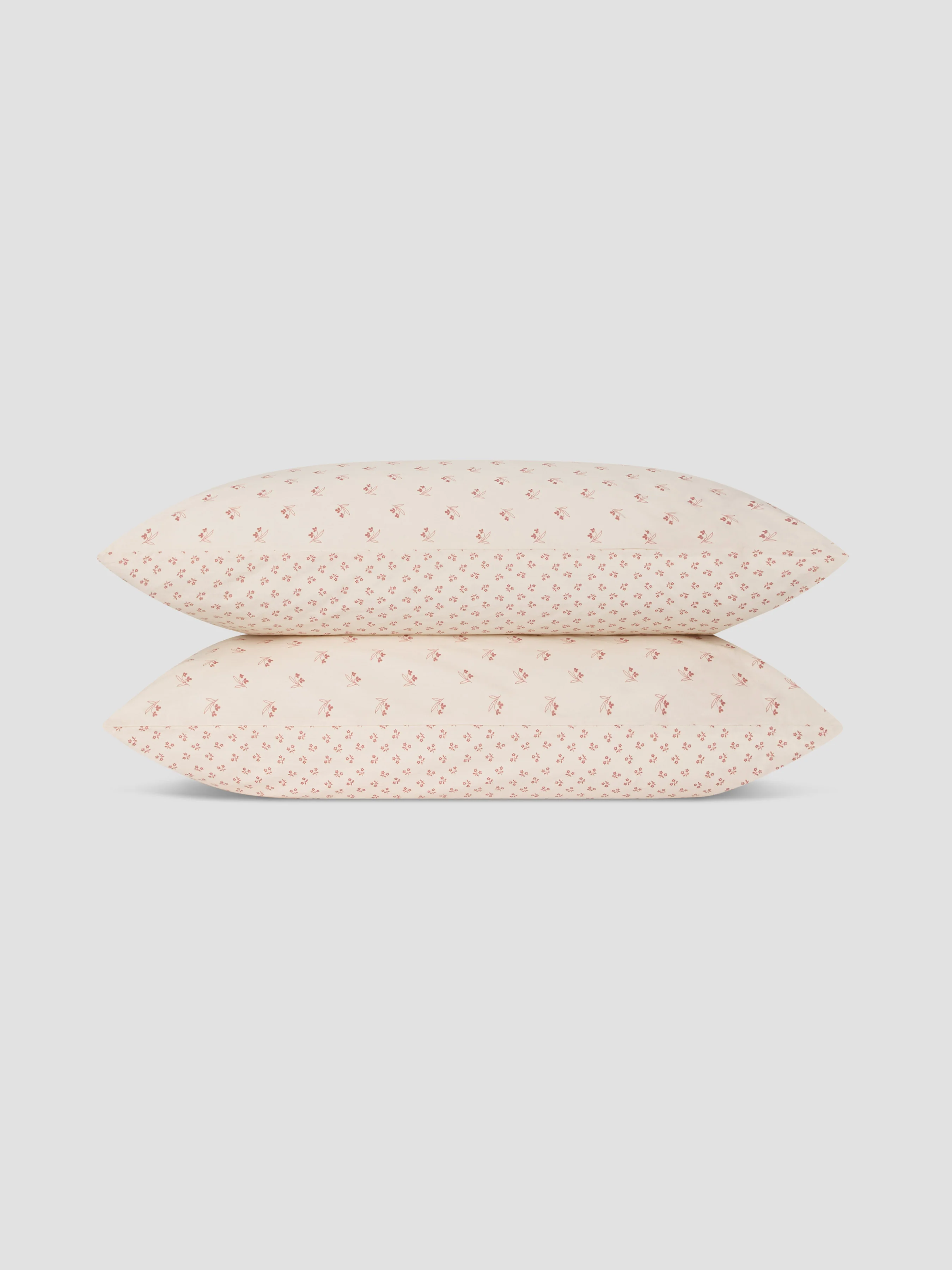 Dusty Pink Martha Floral Cotton Pillowcases (Pair) - Image 2