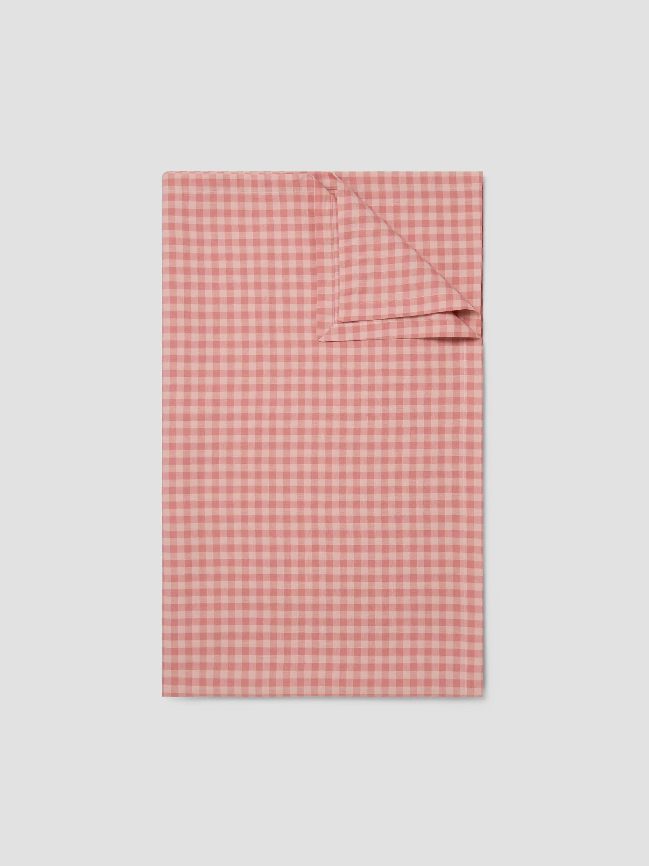 Dusty Pink & Rose Gingham Linen Blend Tablecloth - Image 3