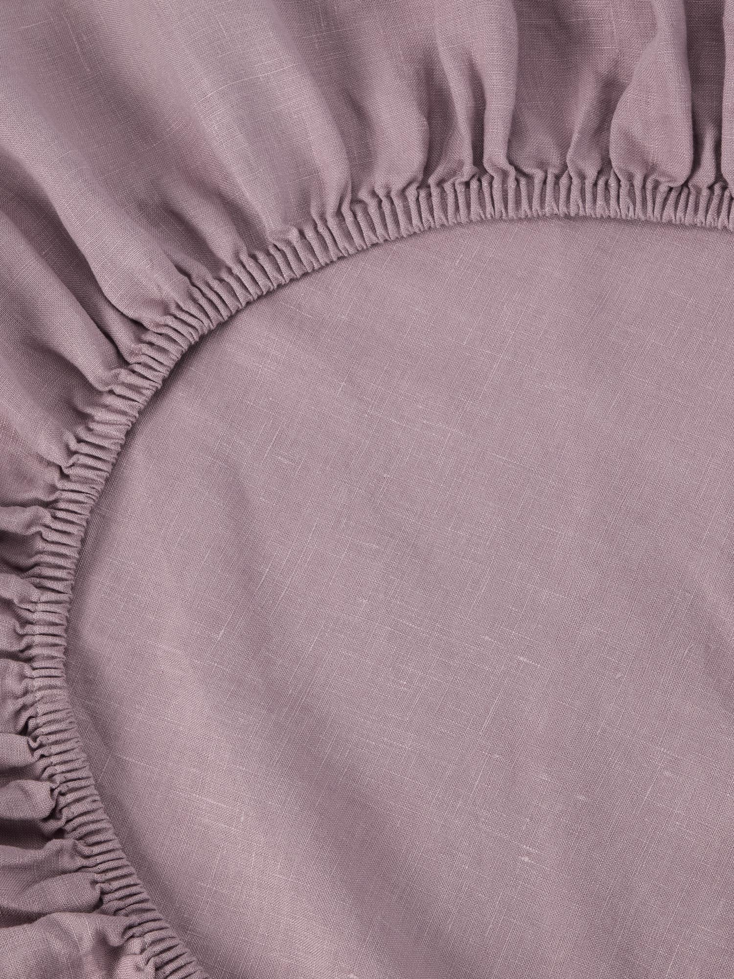 Elderberry Linen Blend Fitted Sheet - Image 2