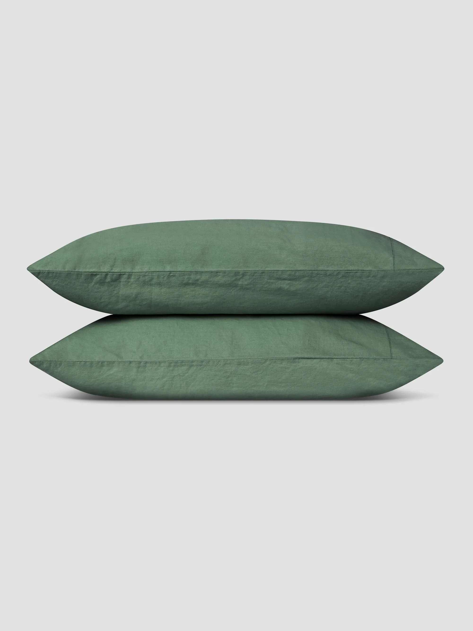 Elm Green Linen Blend Pillowcase (Pair) - Image 2