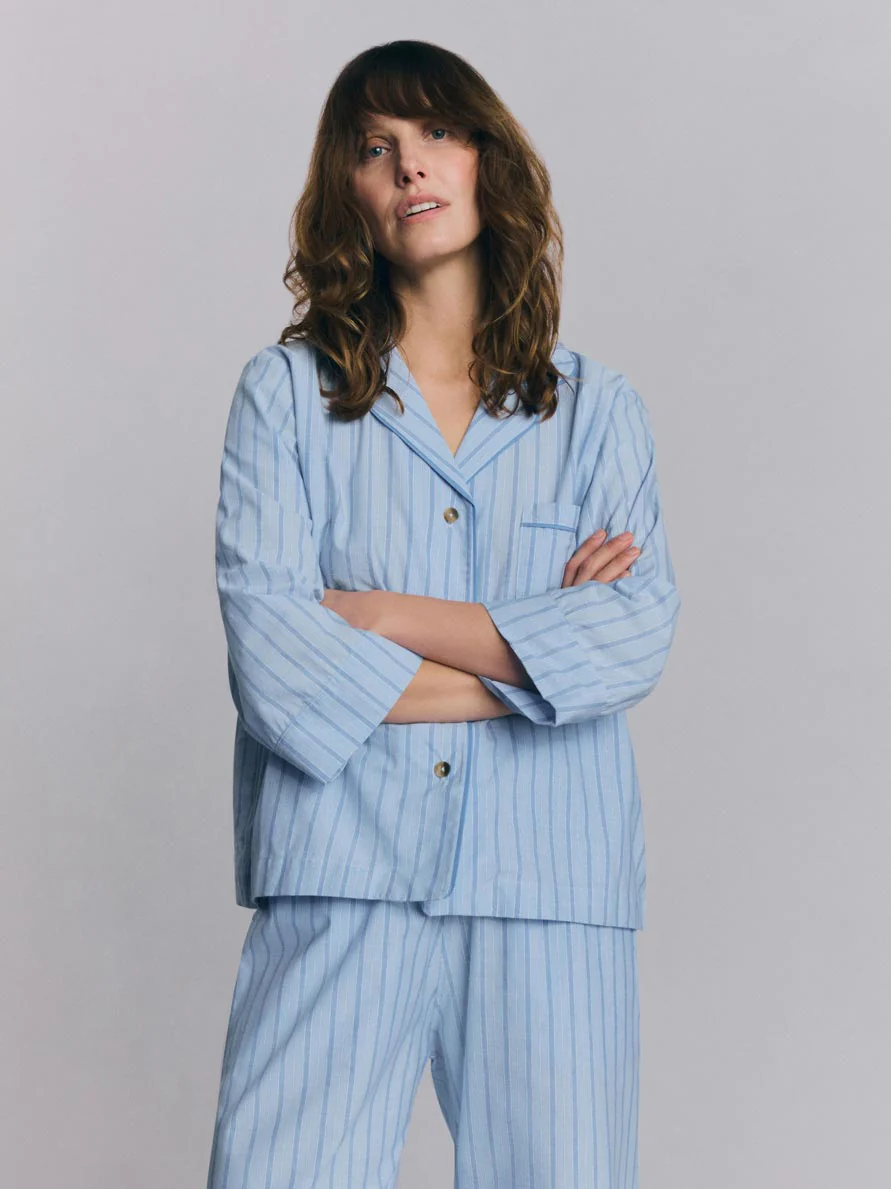 Favorite Stripe Cotton Cropped Pajama Set - Image 3