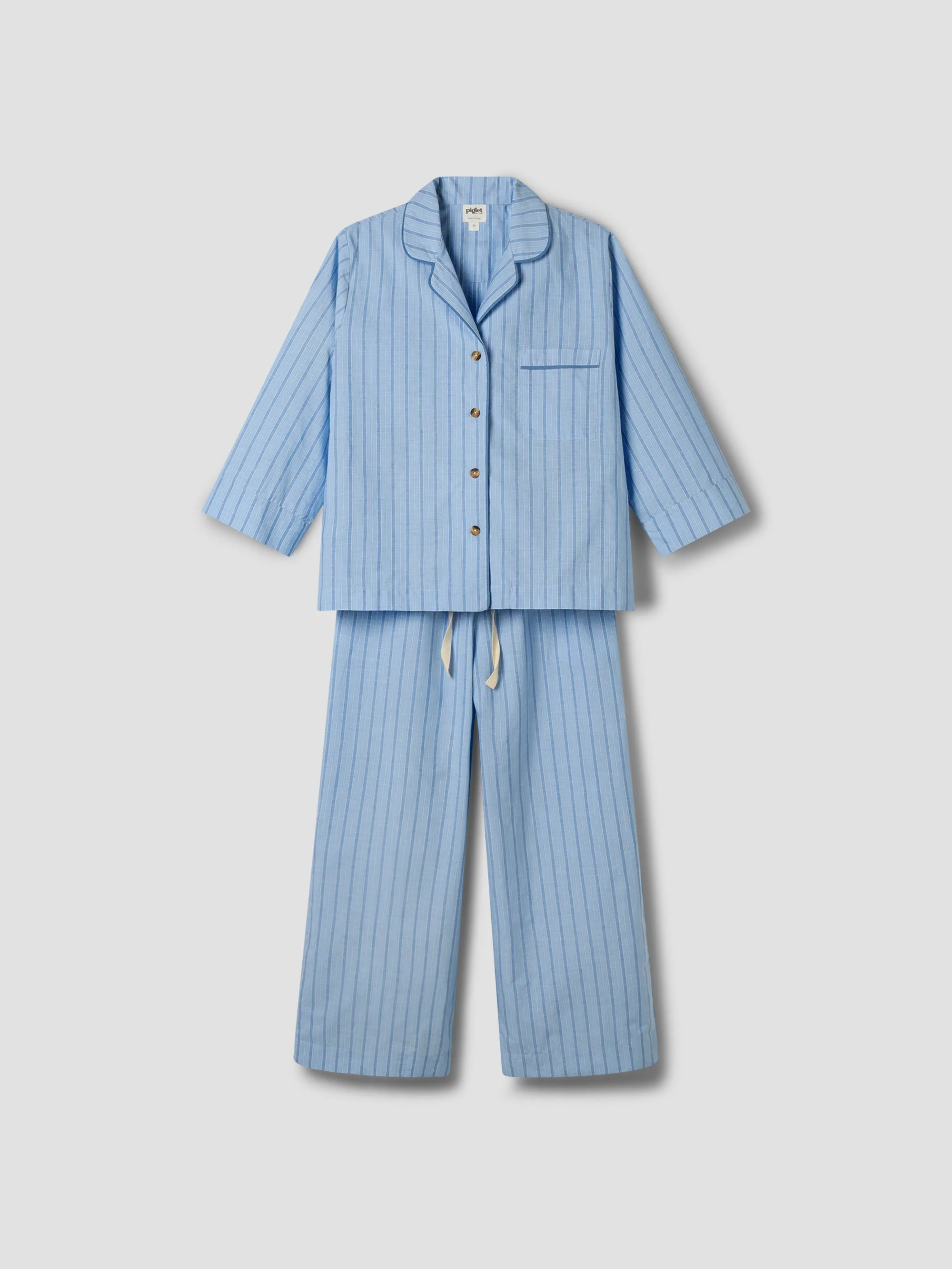 Favorite Stripe Cotton Cropped Pajama Set - Image 4