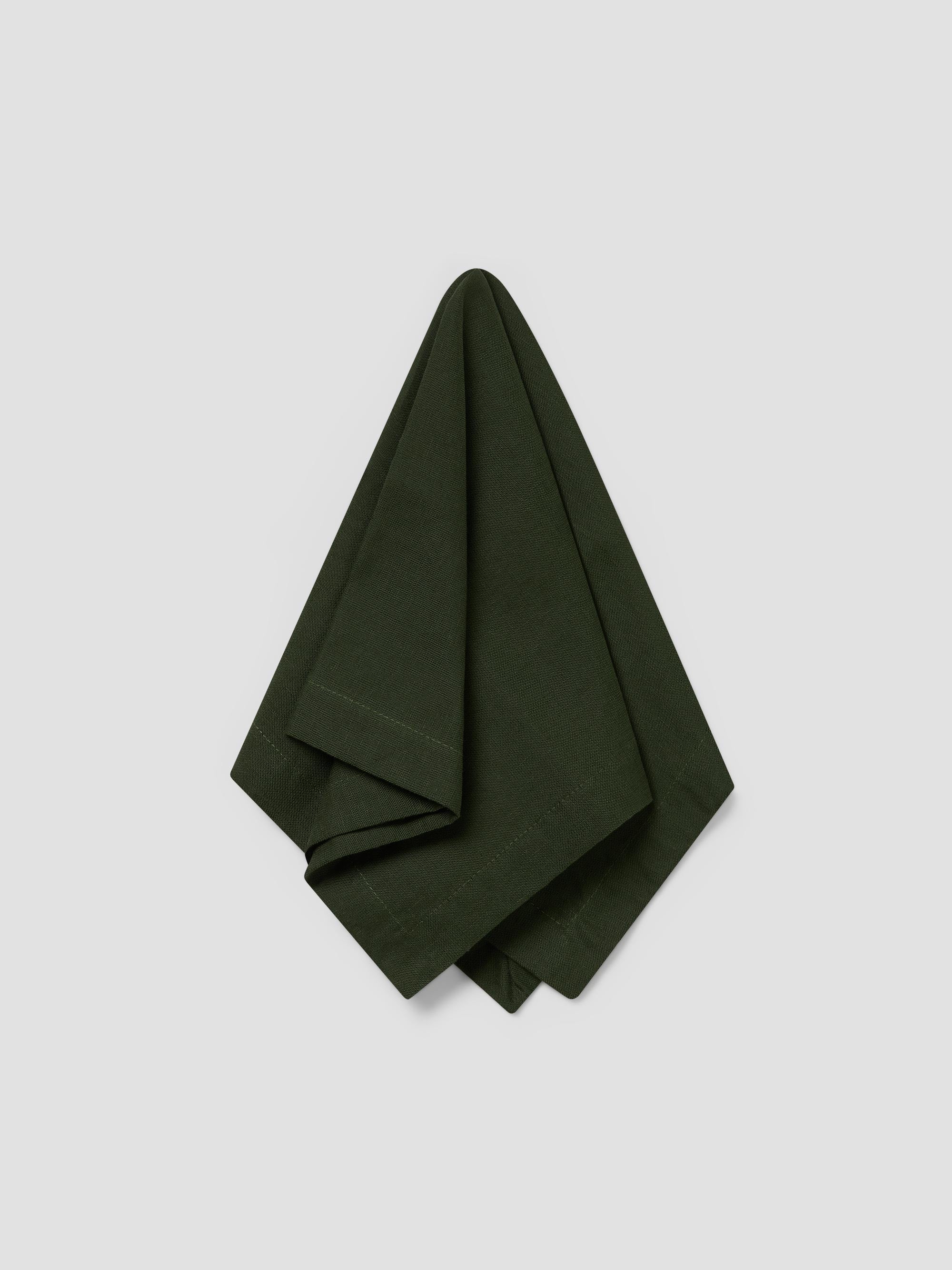 Fern Green Linen Blend Napkins Set of 4 - Image 2