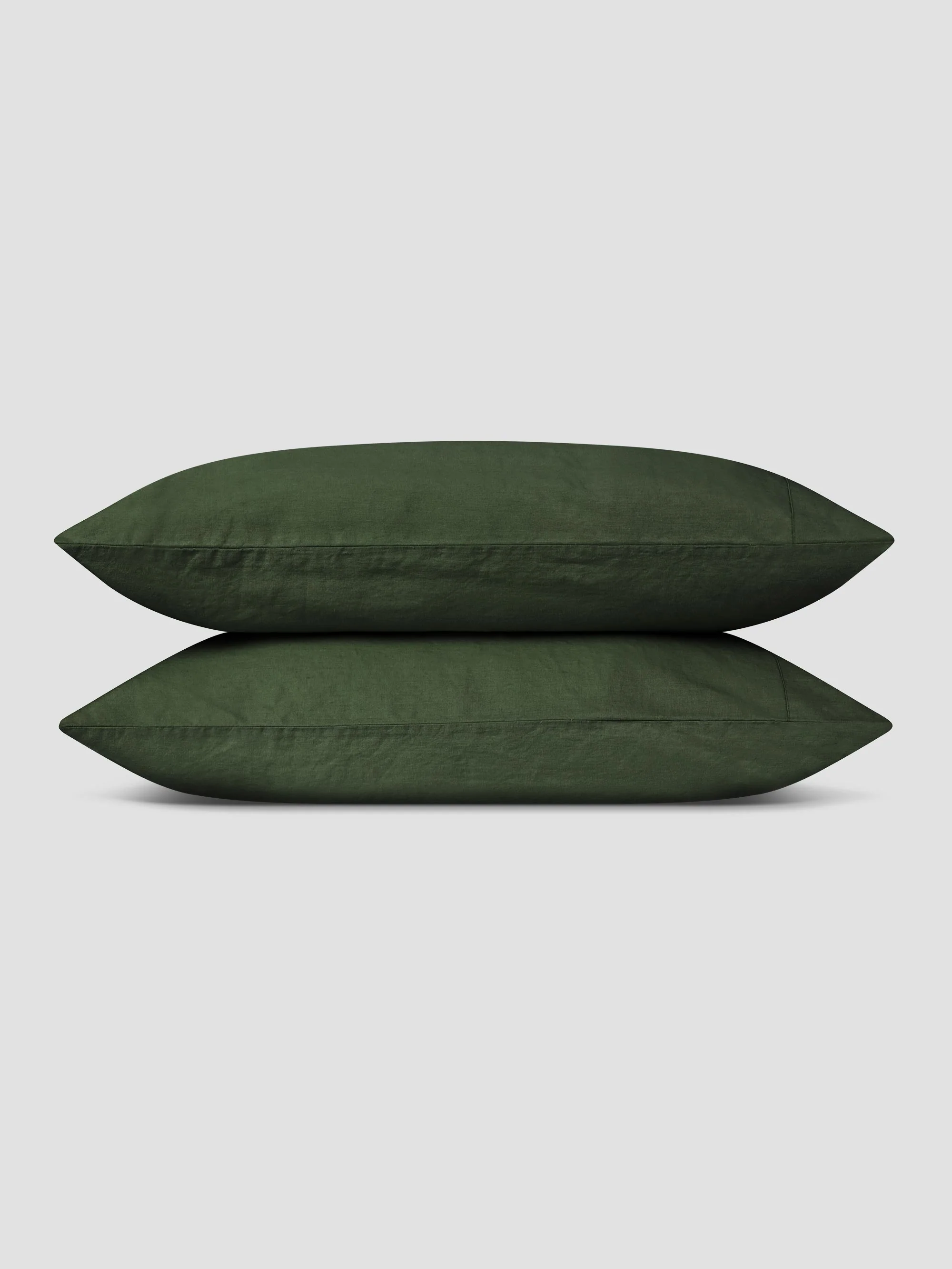 Fern Green 100% Linen Pillowcases (Pair) - Image 2