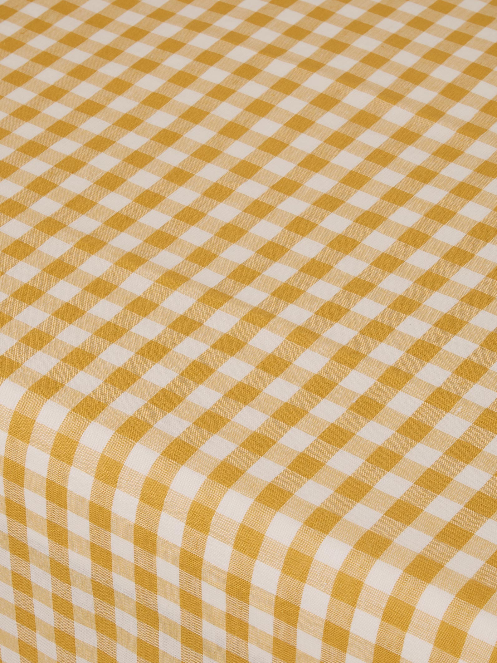 Honey Gingham Linen Blend Tablecloth - Image 3