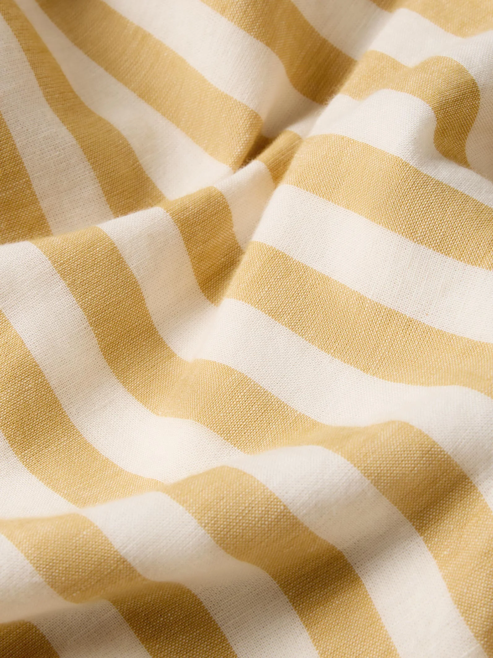 Honey Pembroke Stripe Linen Blend Duvet Cover - Image 3