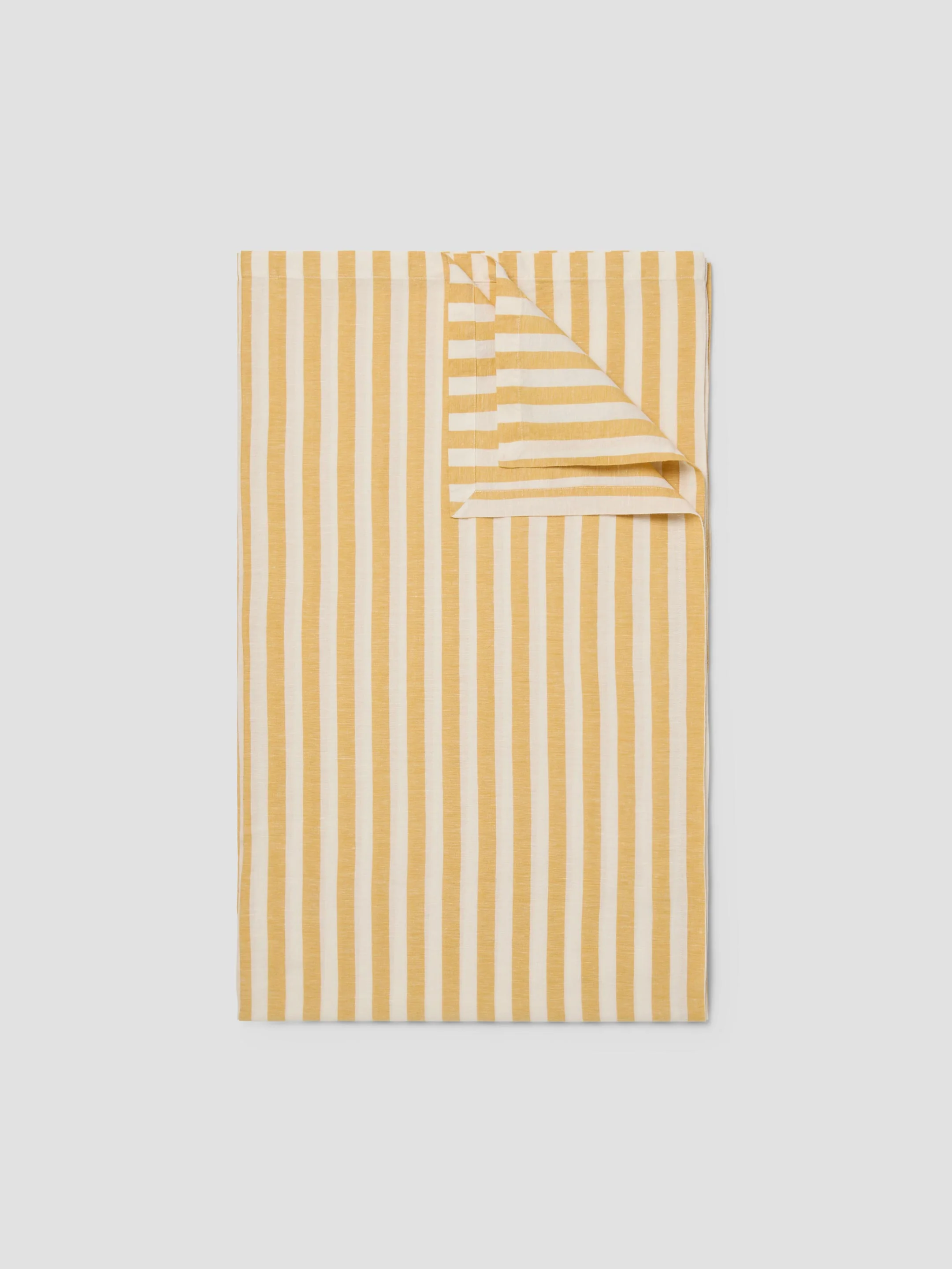 Honey Pembroke Stripe Linen Blend Tablecloth - Image 3
