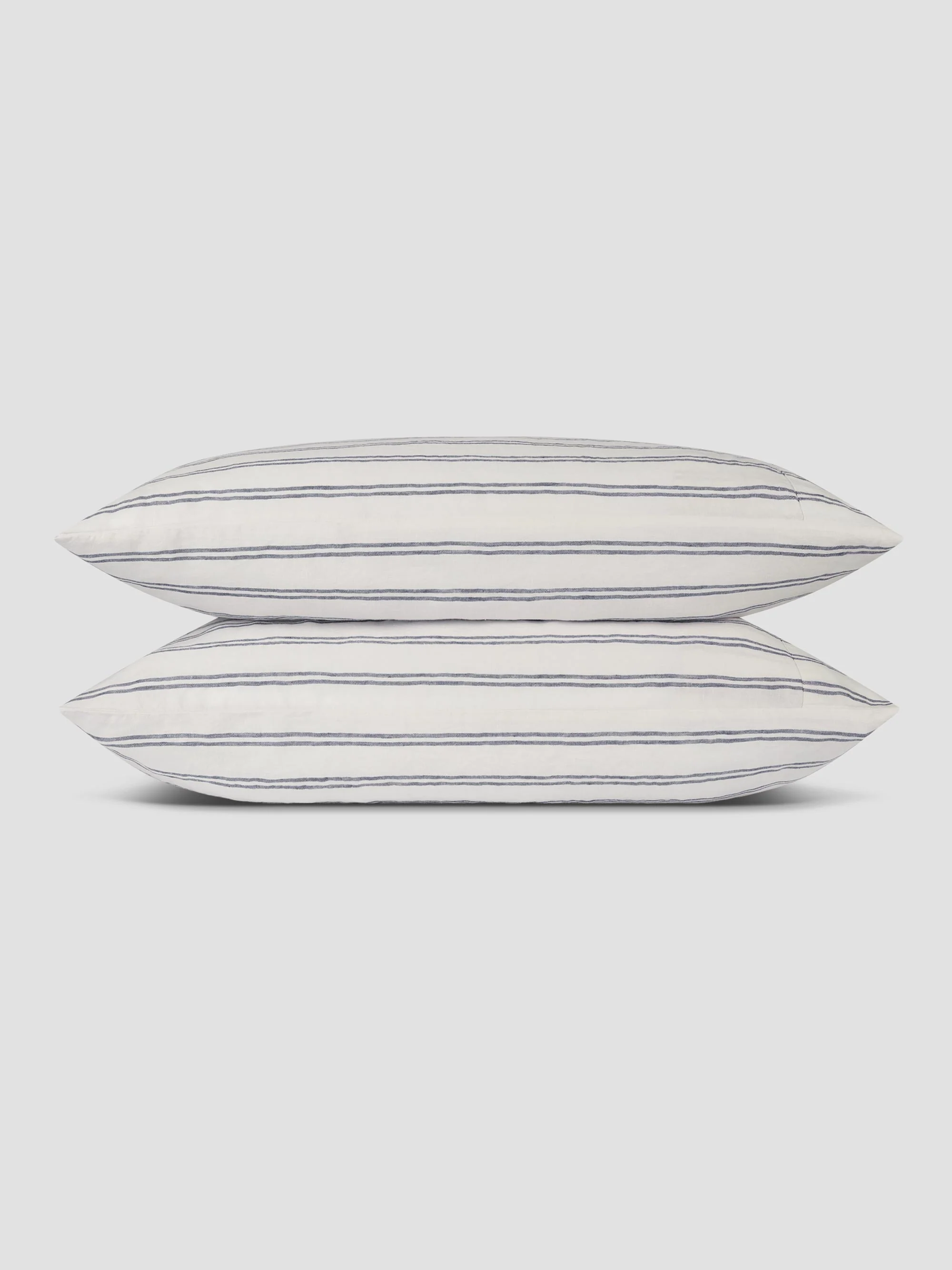 Ivory Kemptown Stripe Linen Blend Pillowcase (Pair) - Image 2
