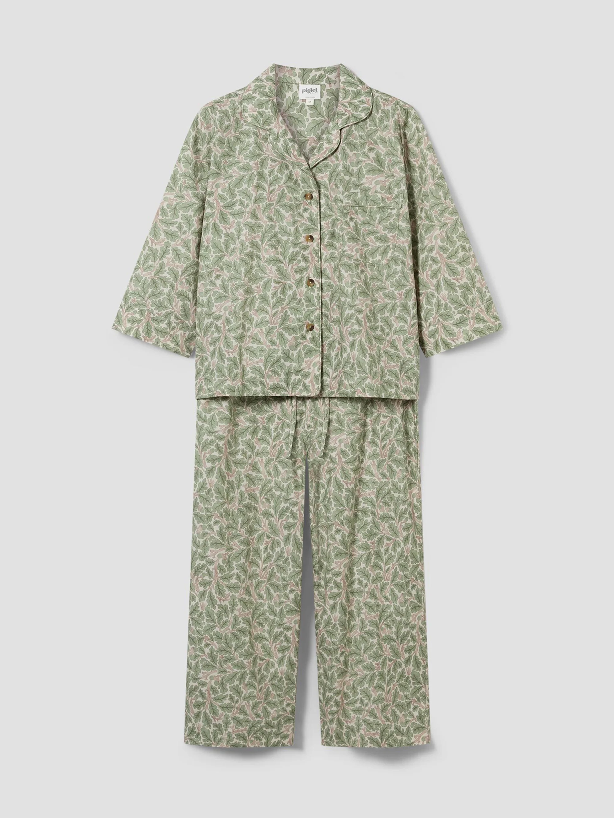 Leafy Arbour Oak Cotton Cropped Pants Set - Image 5