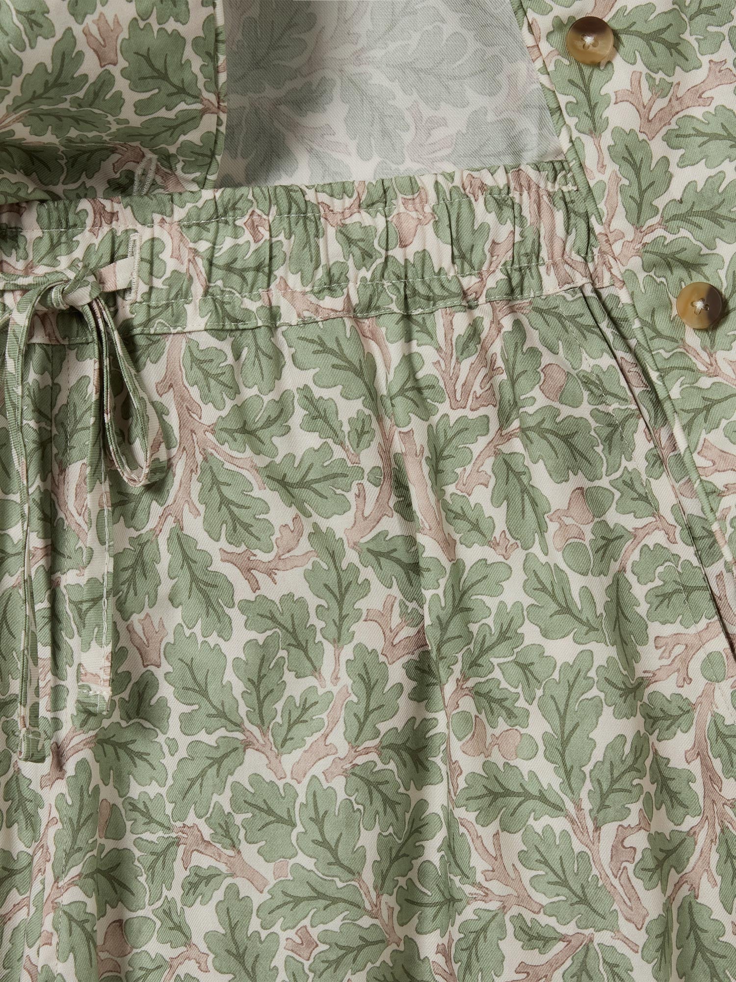 Leafy Arbour Oak Cotton Cropped Pants Set - Image 6