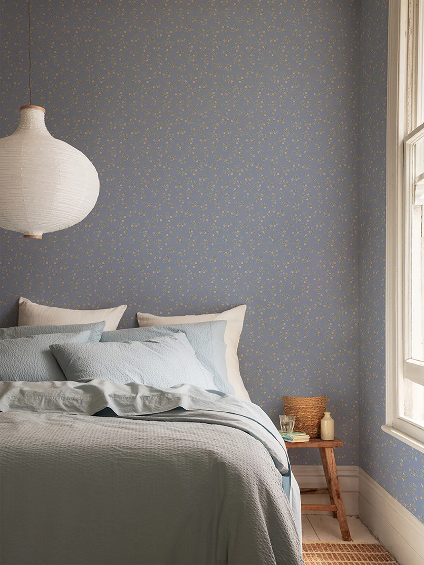Meadow Blue Spring Sprig Wallpaper - Image 2