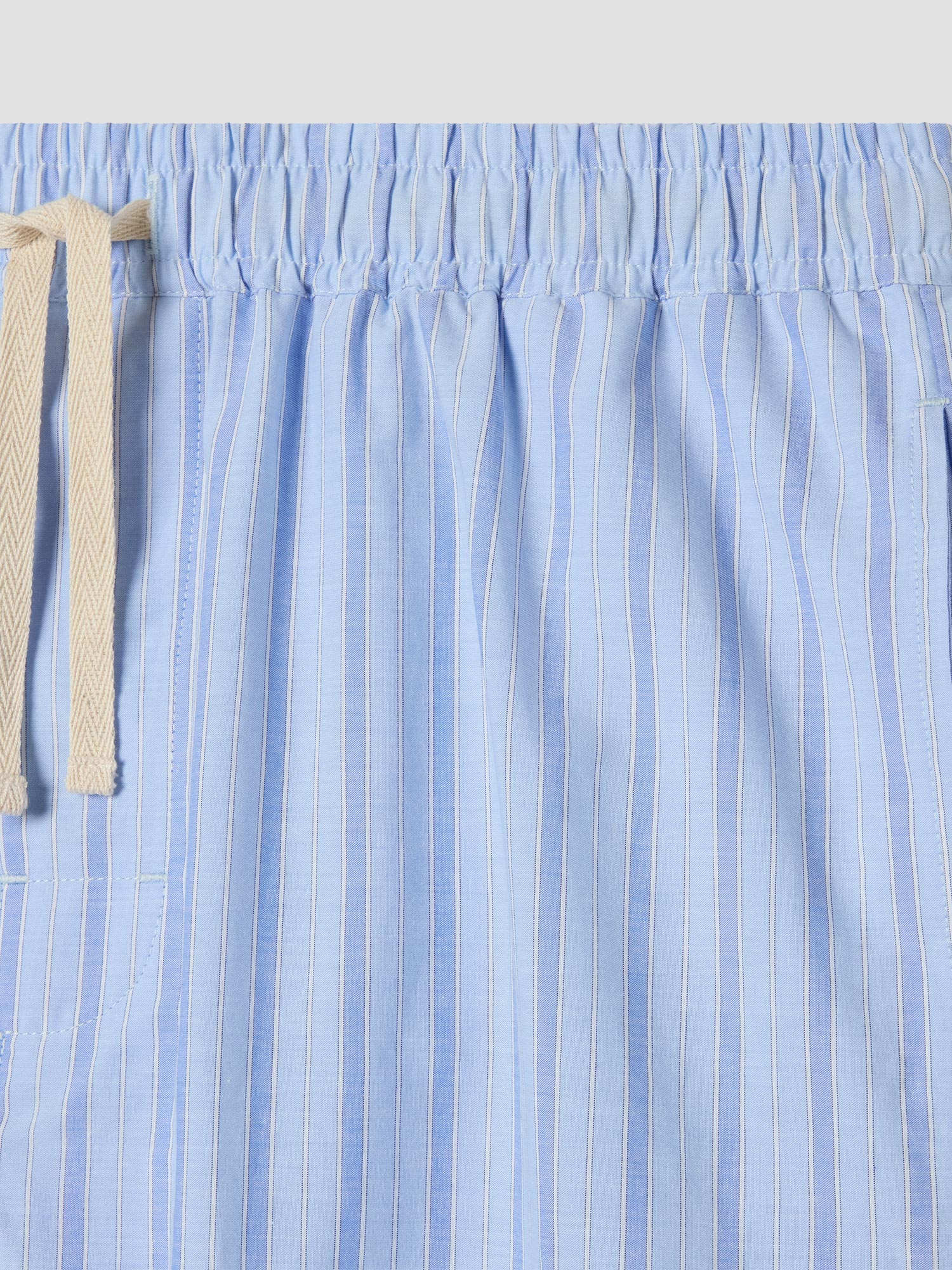 Pale Blue Favorite Shirt Stripe Cotton Pants - Image 2