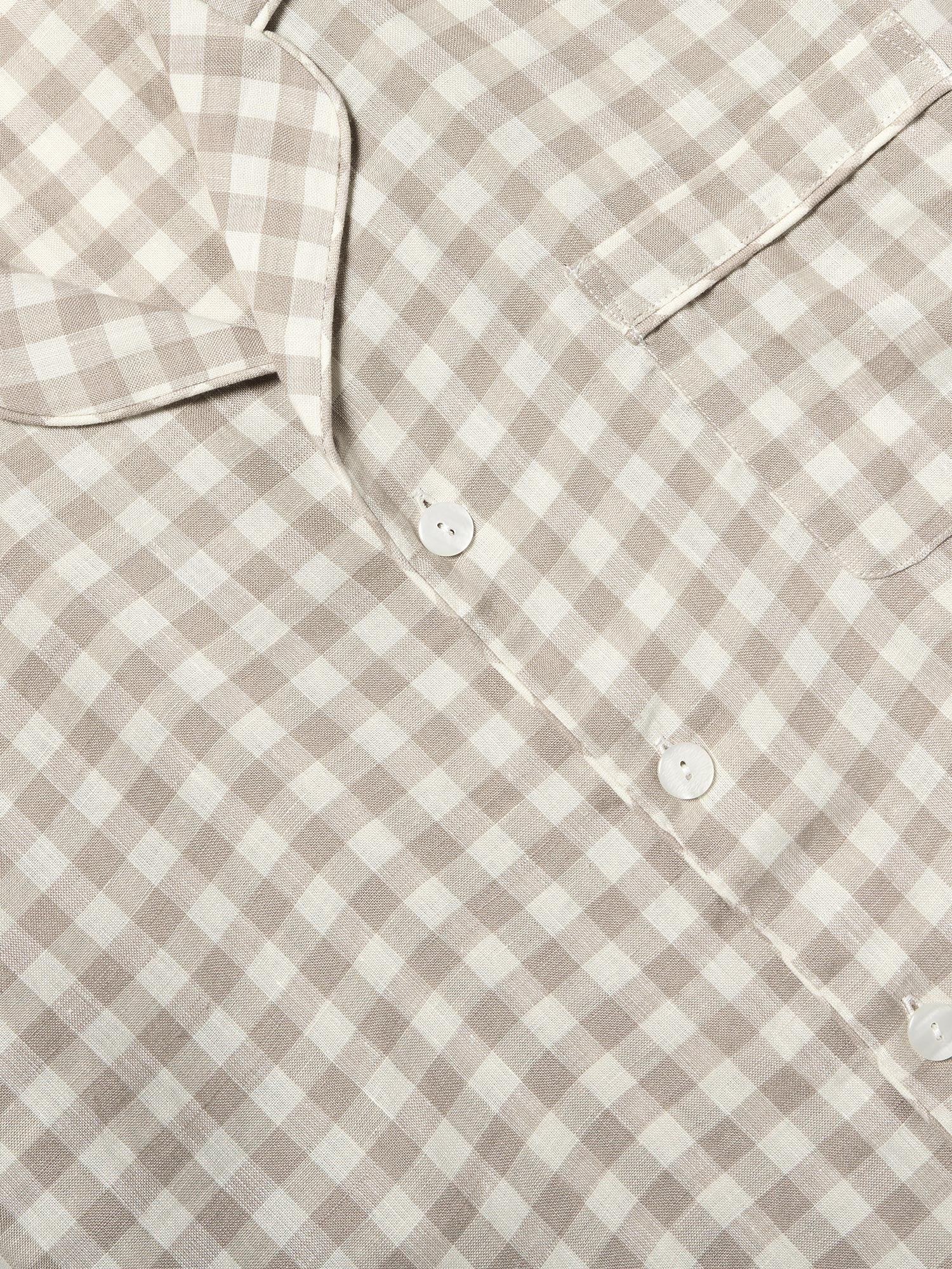 Men's Mushroom Gingham Pajama Shirt - Image 3