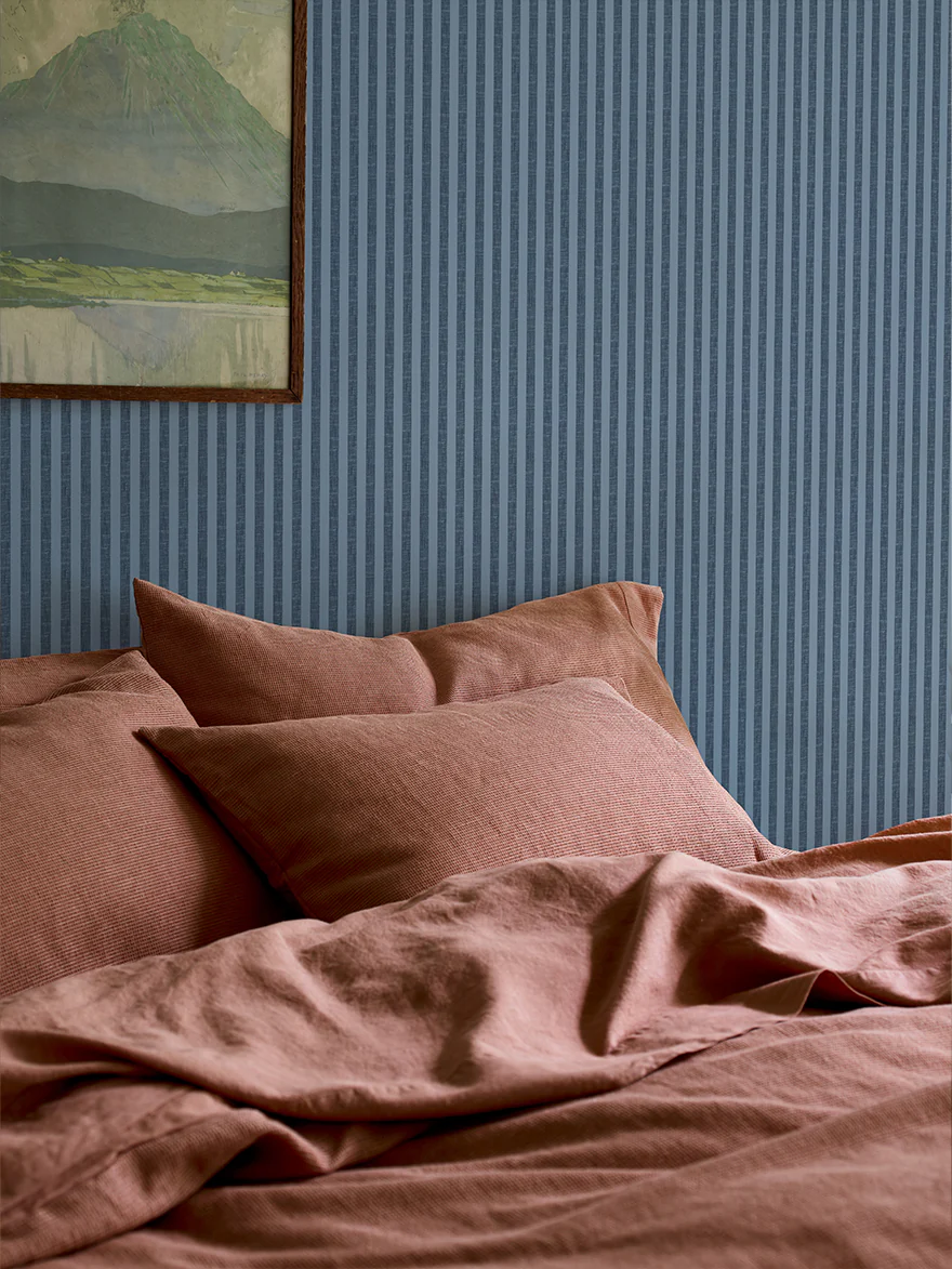 Navy Pembroke Stripe Wallpaper - Image 2