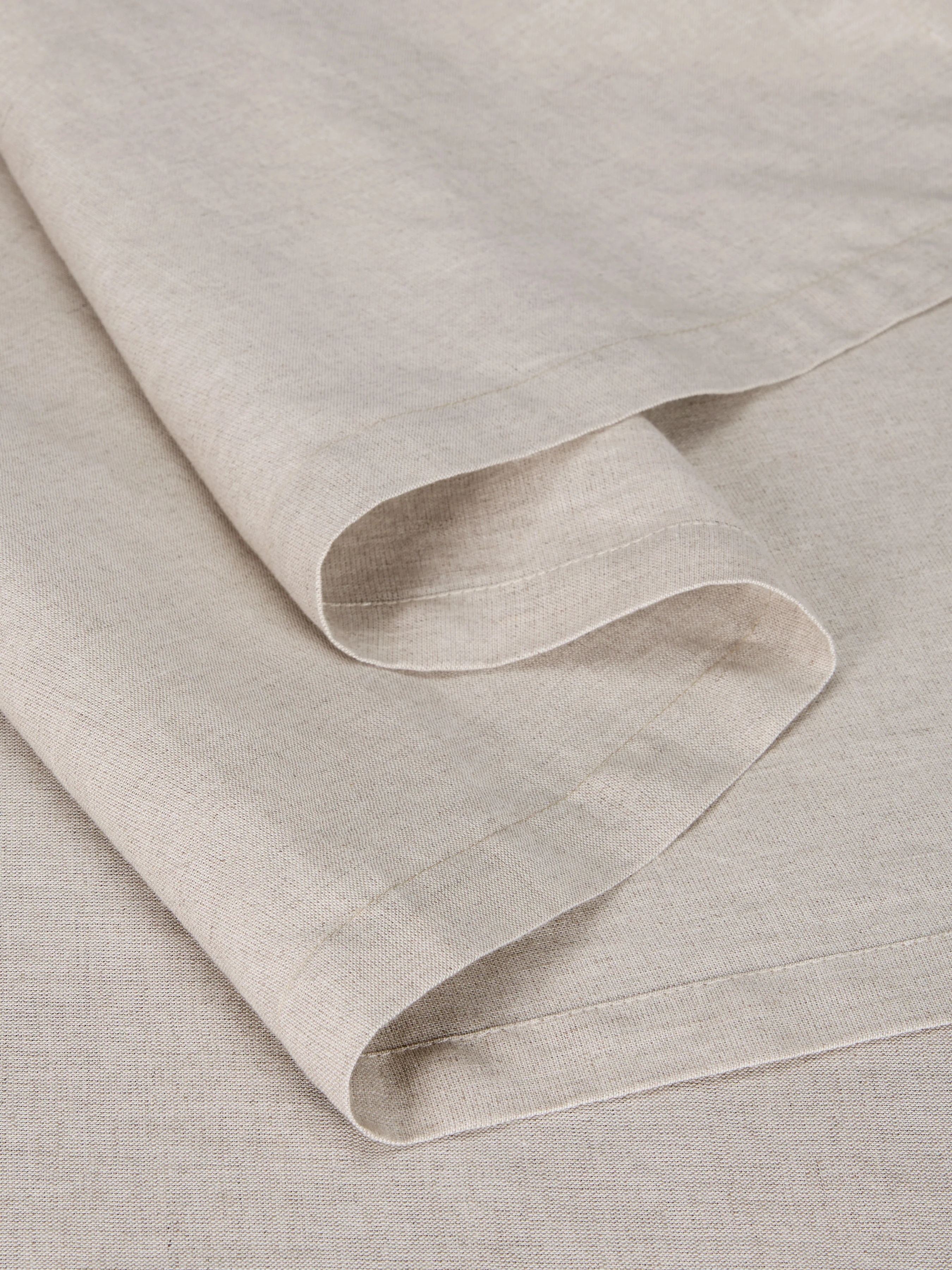 Oatmeal Linen Blend Table Runner - Image 2