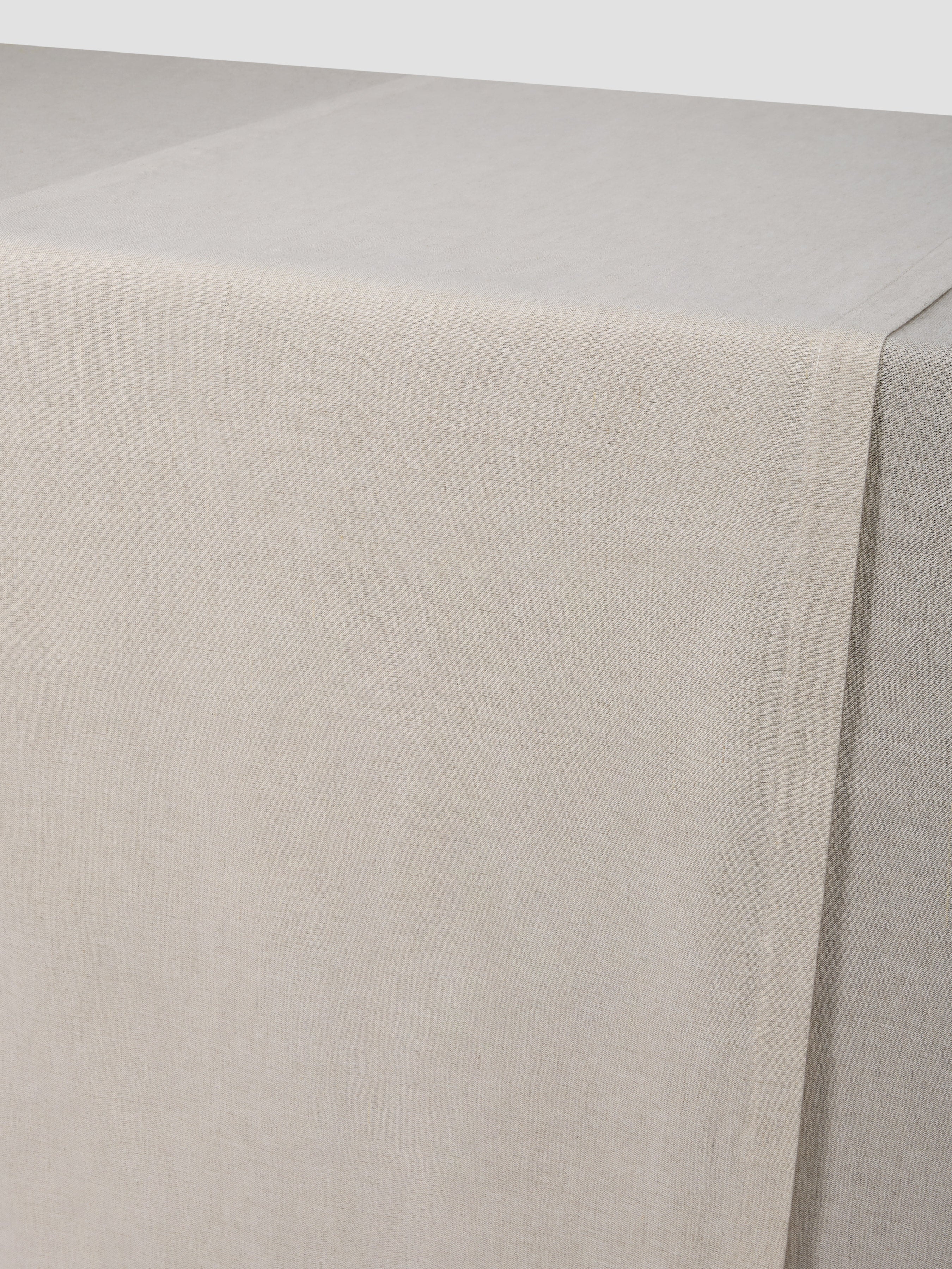 Oatmeal Linen Blend Table Runner - Image 3