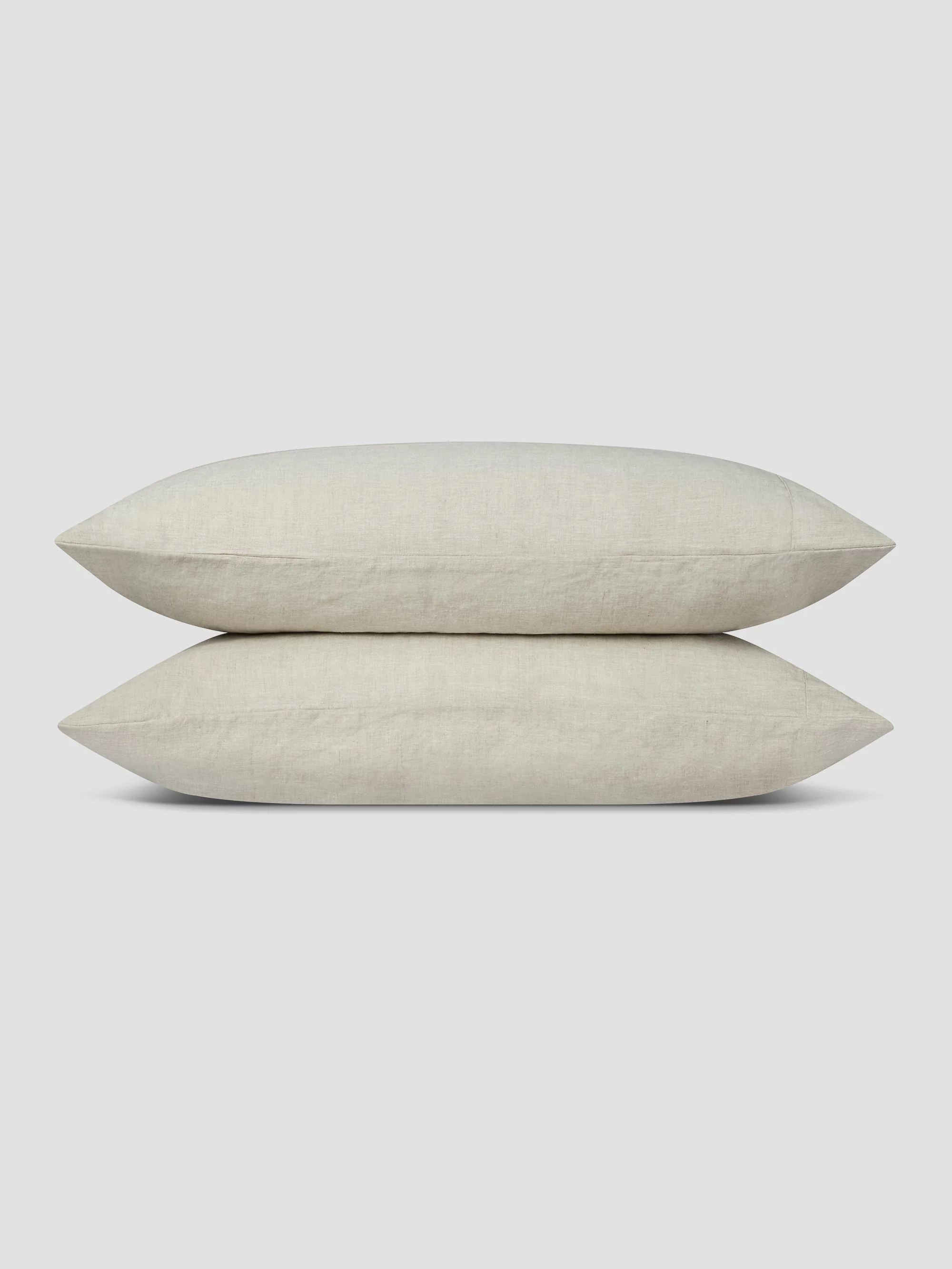 Oatmeal Linen Blend Pillowcase (Pair) - Image 2