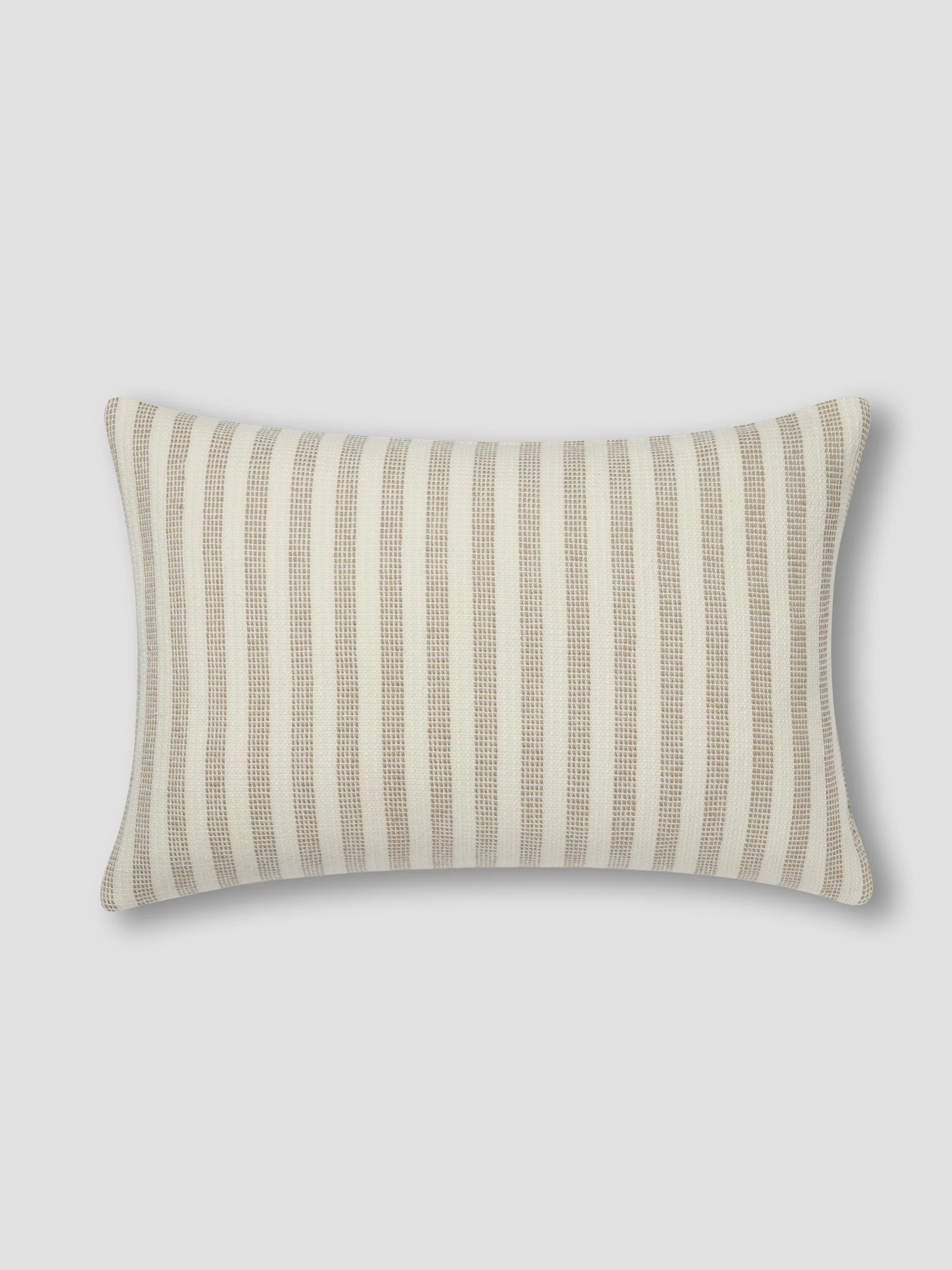 Oatmeal Pembroke Stripe Wool Cushion Cover - Image 2