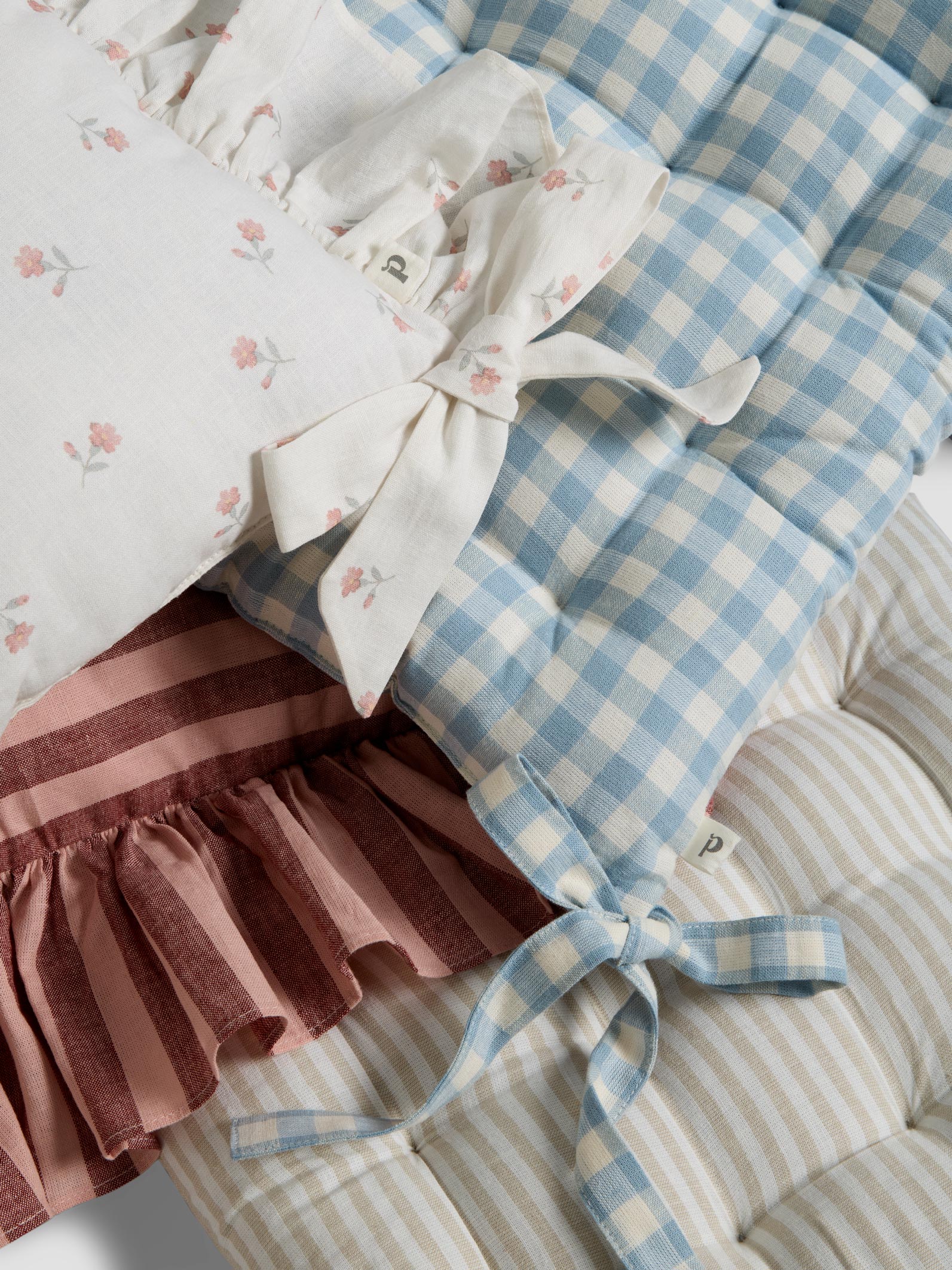 Oatmeal Stripe Linen Blend Seat Pad - Image 4