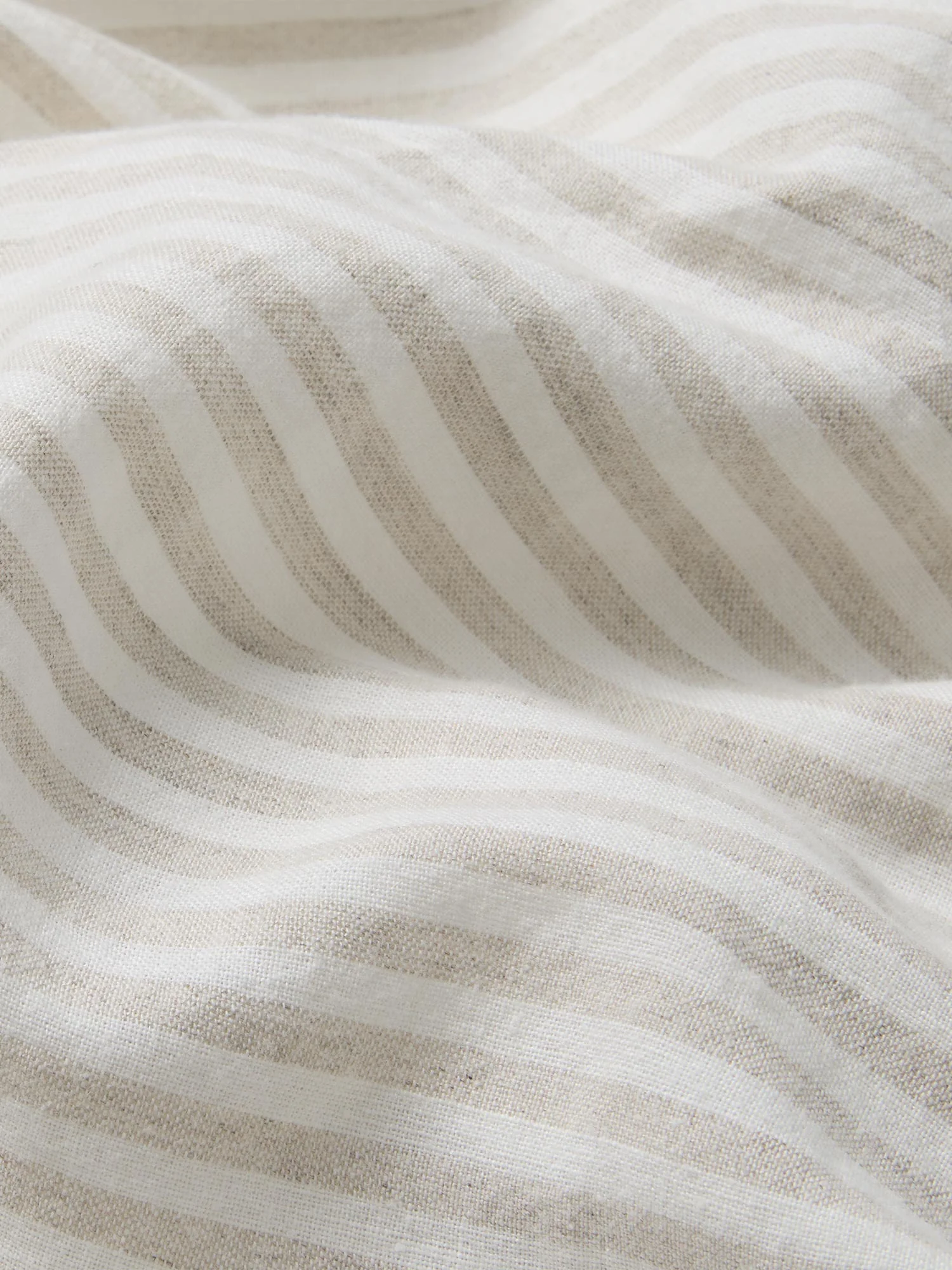 Oatmeal Stripe 100% Linen Pillowcases (Pair) - Image 3