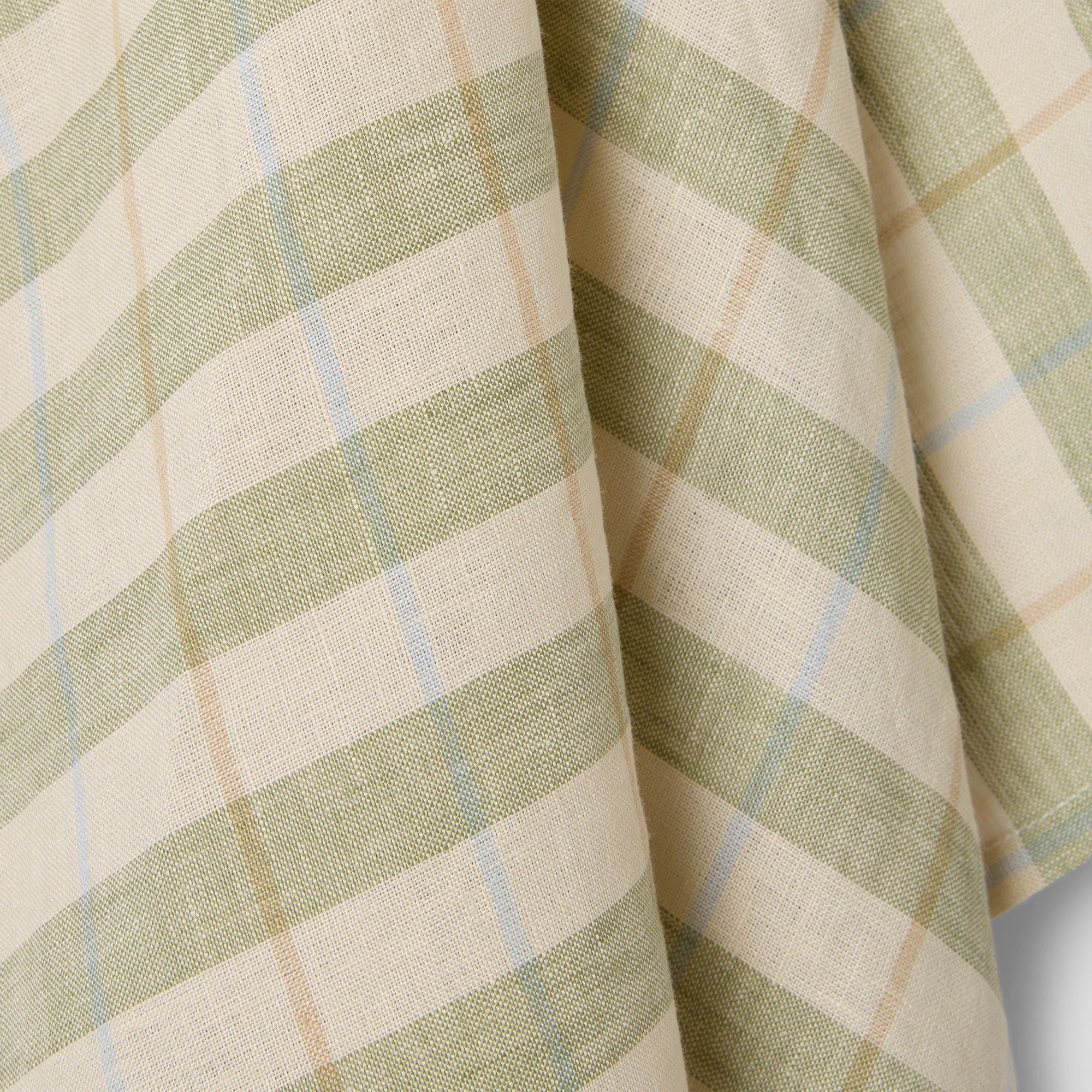 Pear Small Gingham 100% Linen Tea Towel - Image 2