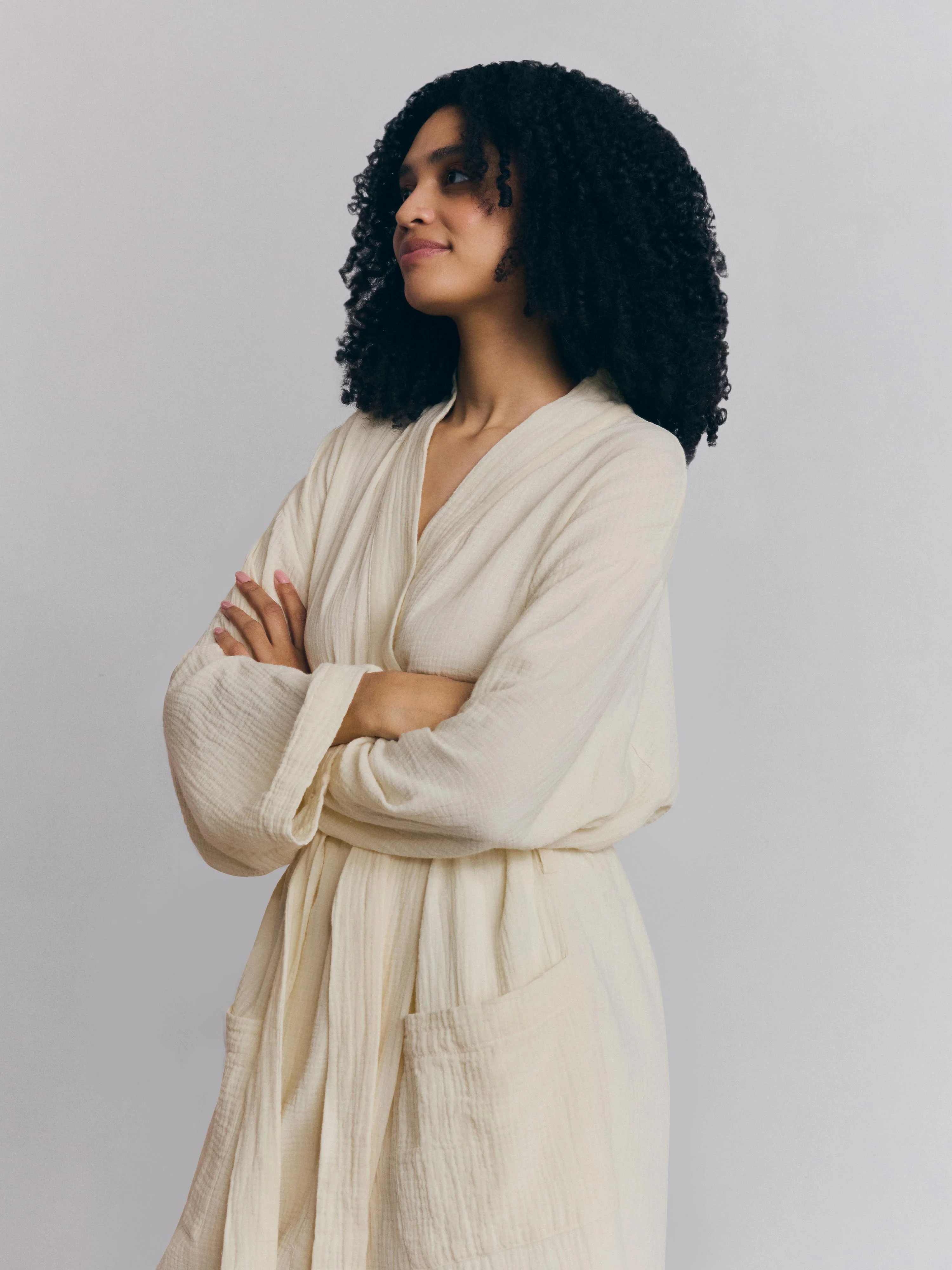 Pearl Cotton Gauze Robe - Image 3