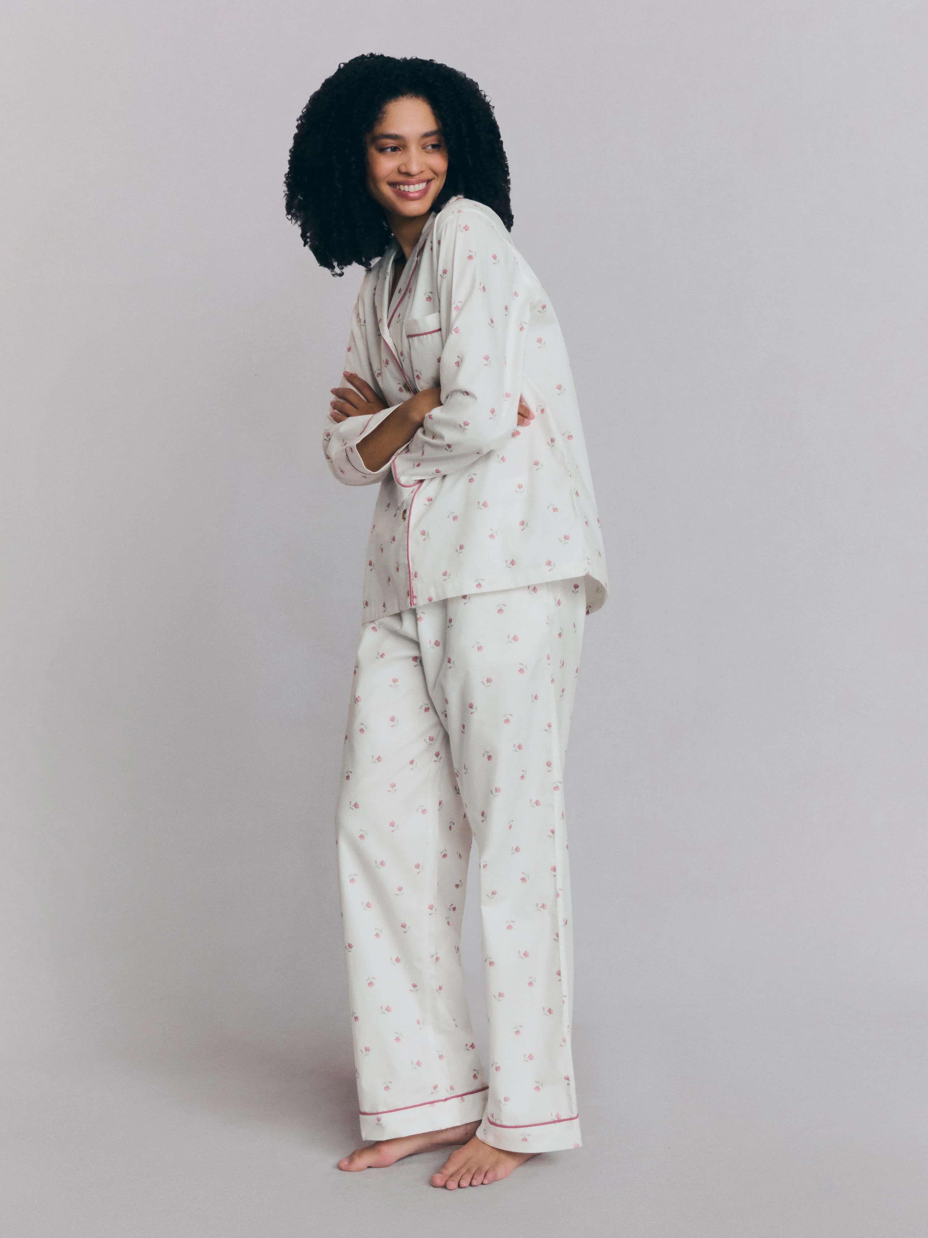 Pearl Posy Bud Cotton Pants Set - Image 2