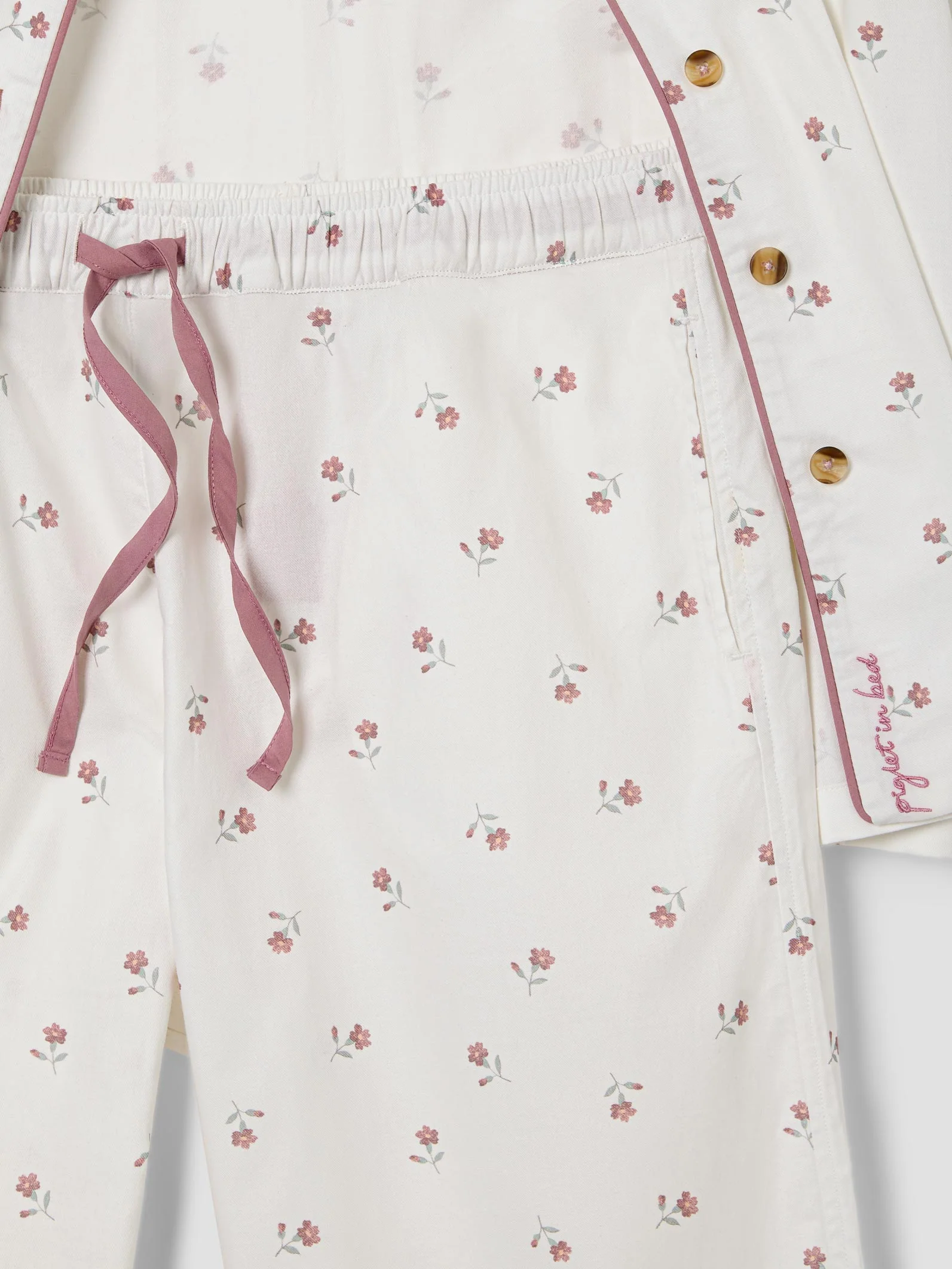 Pearl Posy Bud Cotton Pants Set - Image 5