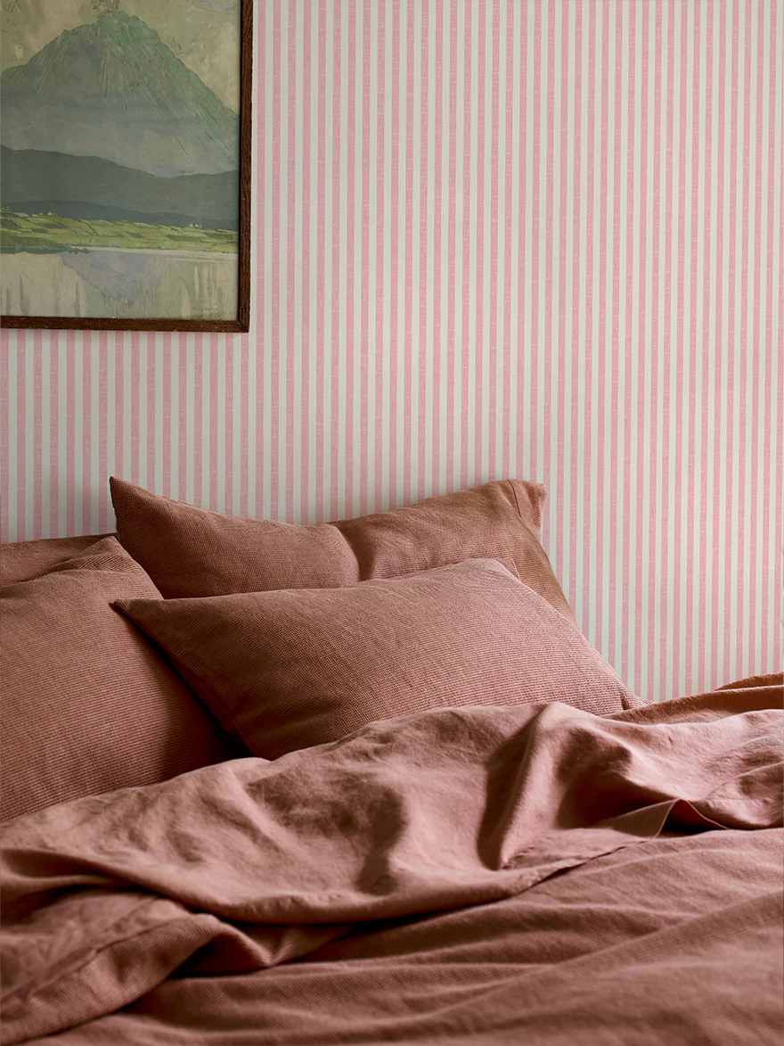 Pink Bloom Pembroke Stripe Wallpaper - Image 2