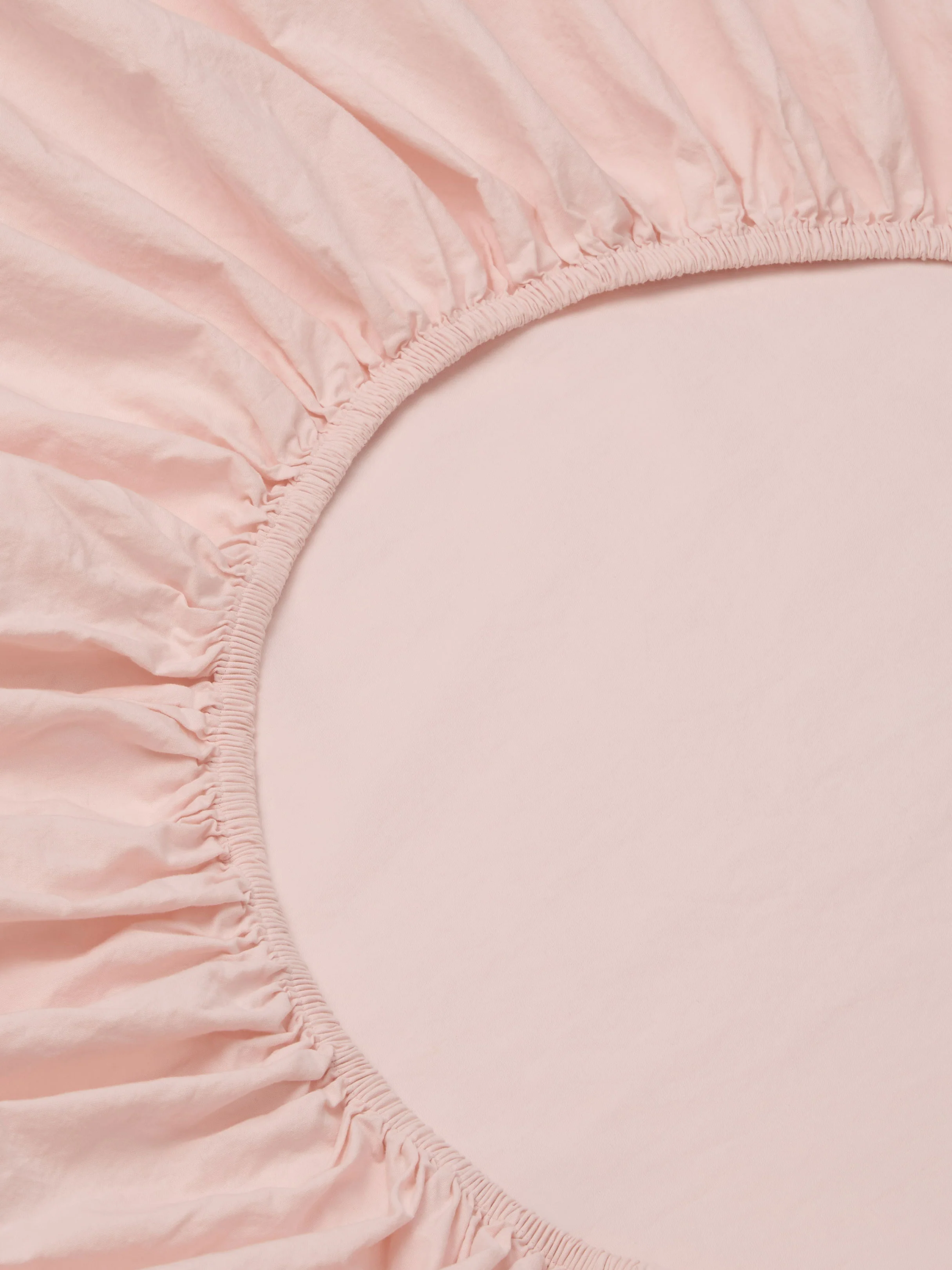 Poetic Pink Washed Cotton Percale Fitted Sheet - Image 2