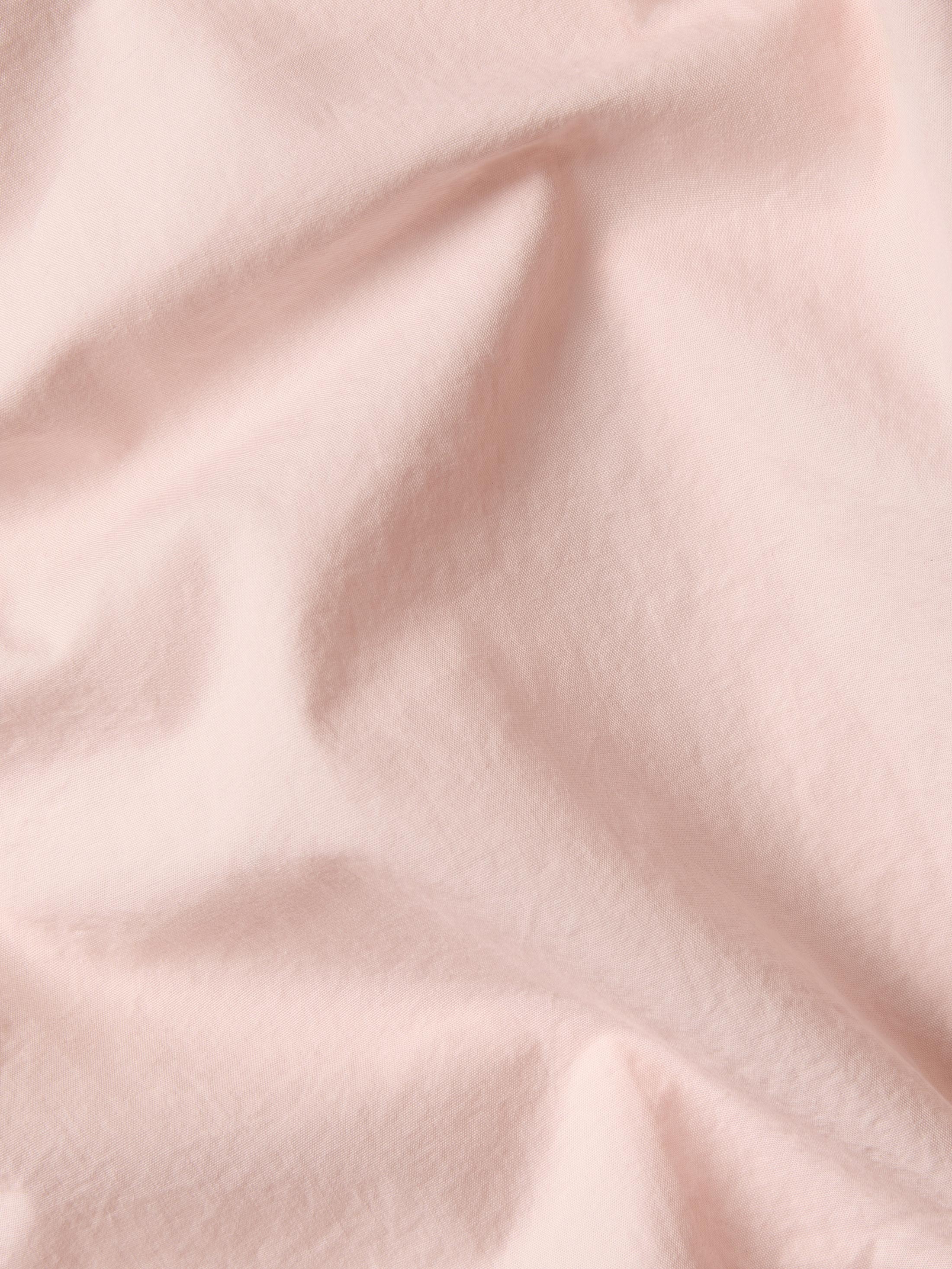 Poetic Pink Washed Cotton Percale Flat Sheet - Image 3