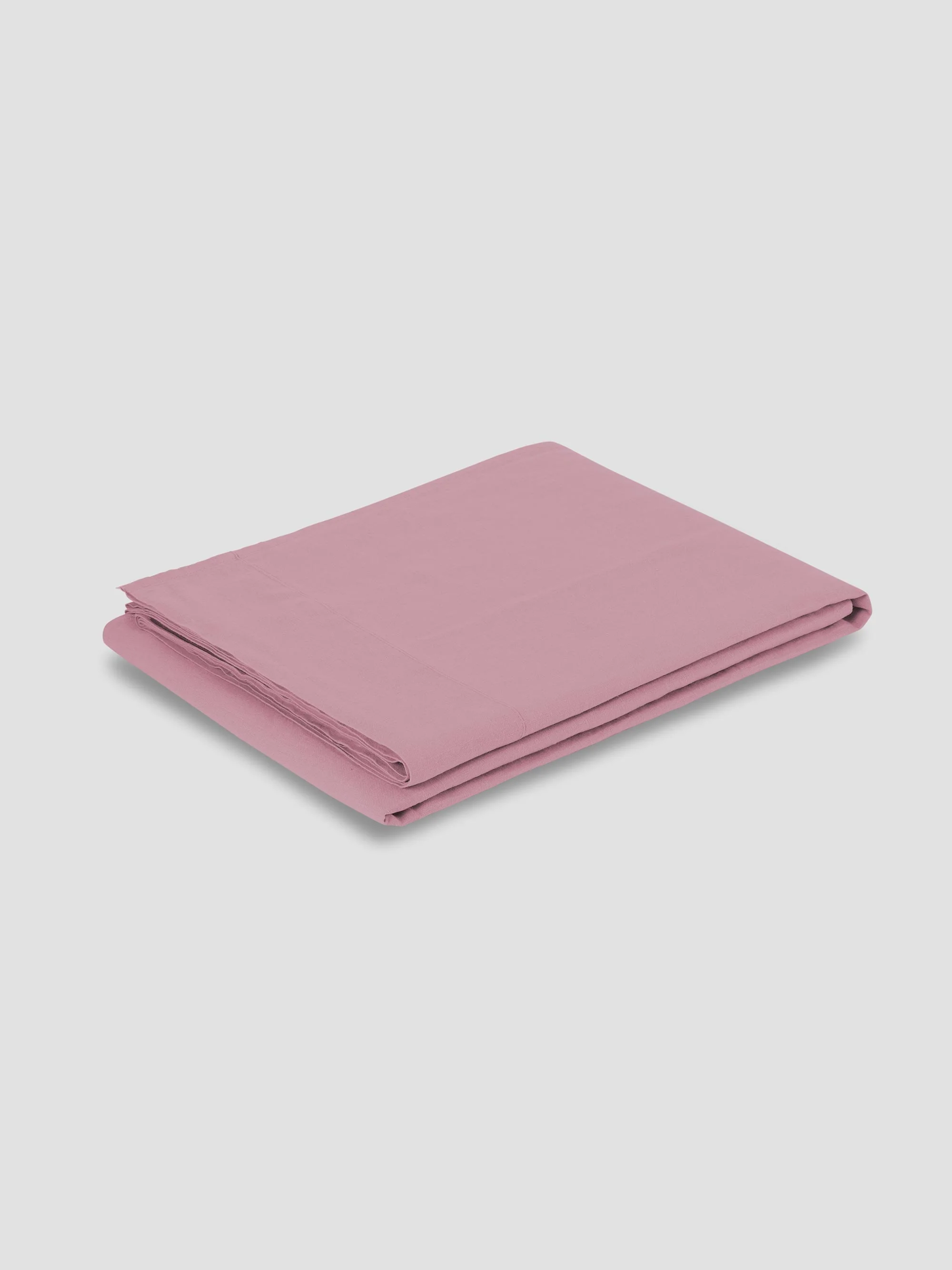 Raspberry Linen Blend Flat Sheet - Image 2