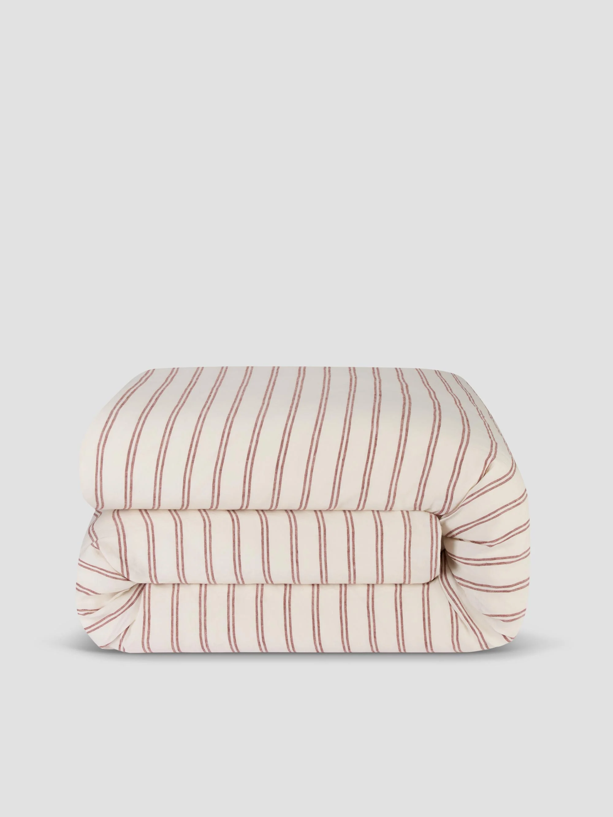 Rhubarb Kemptown Stripe Linen Blend Duvet Cover - Image 3